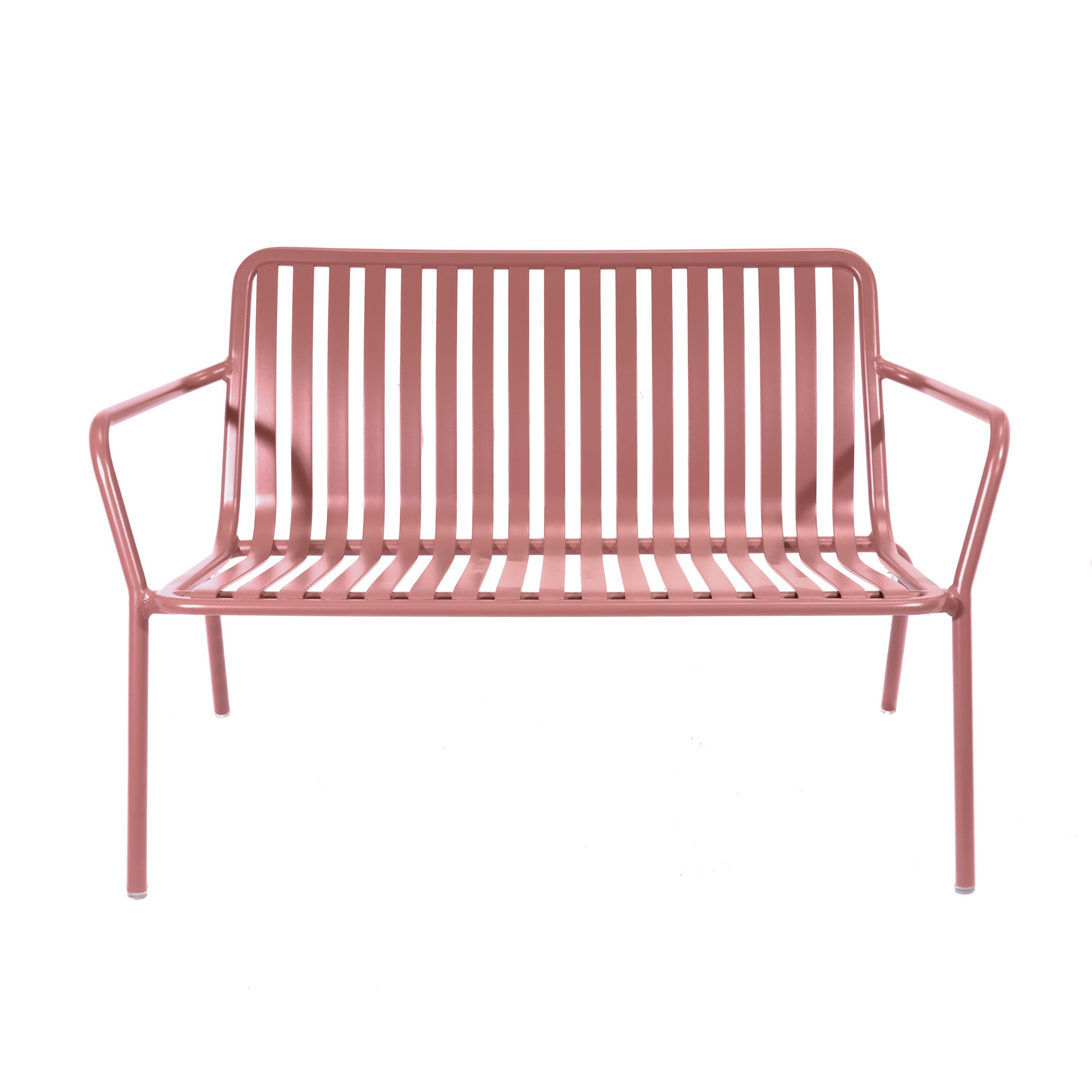 Breeze Aluminium 2 Seater Armchair Bench | Low | Brick Dust thumbnail 2