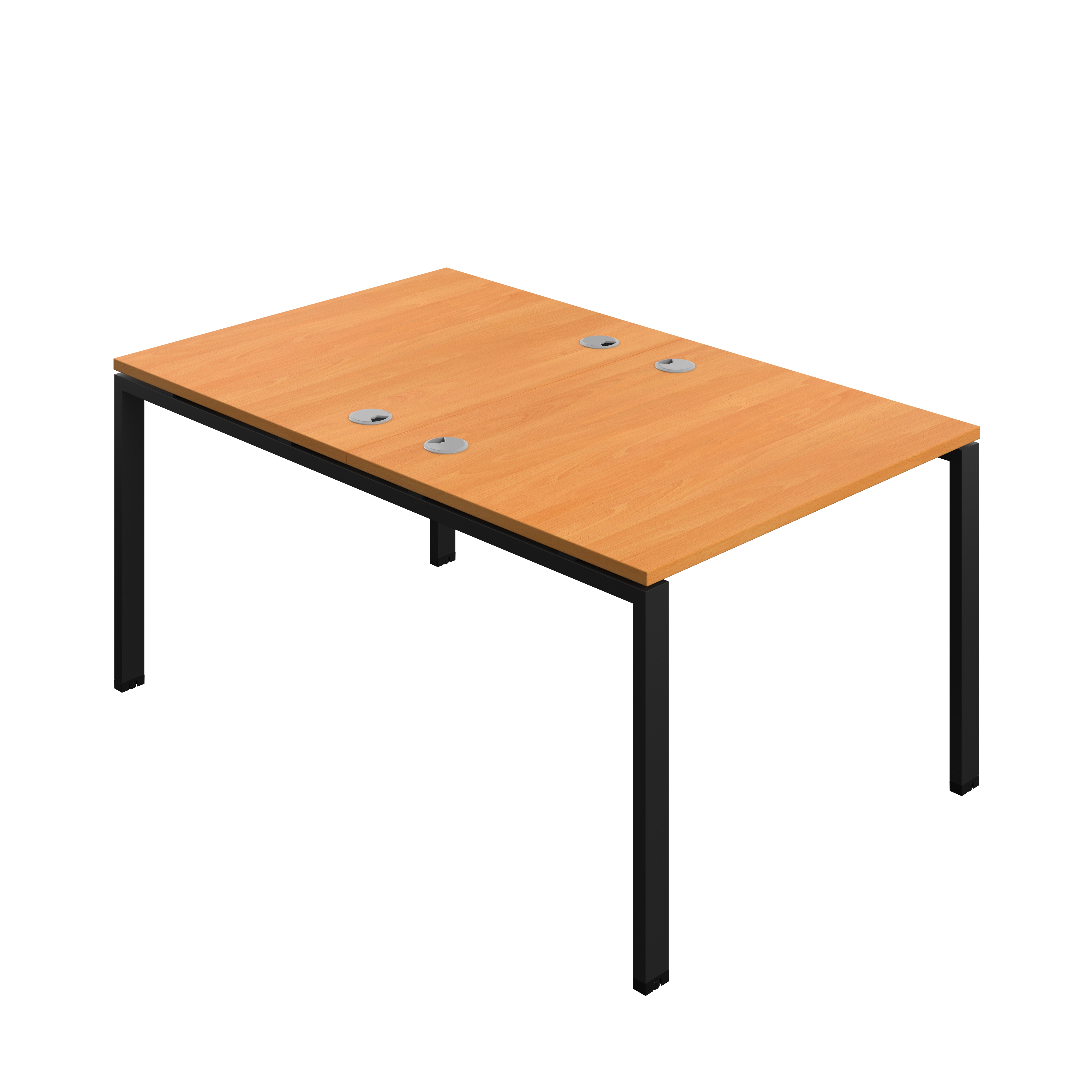Synergy Bench with Cable Ports: 2 Person (FSC) : Goal Post Leg : 1000 | 800 | Beech/Black
