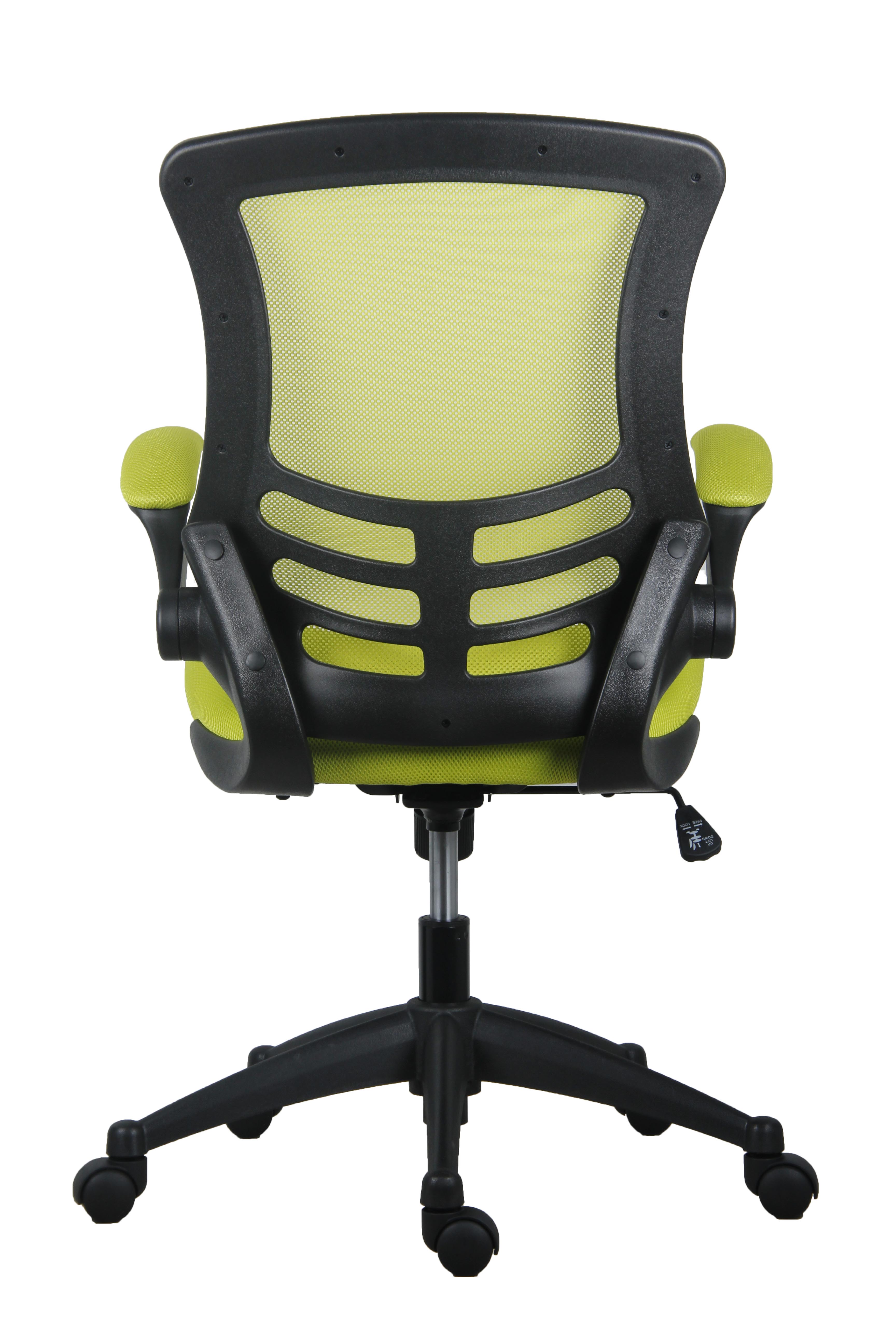 Marlos Mesh Back Office Chair with Folding Arms | Green thumbnail 5