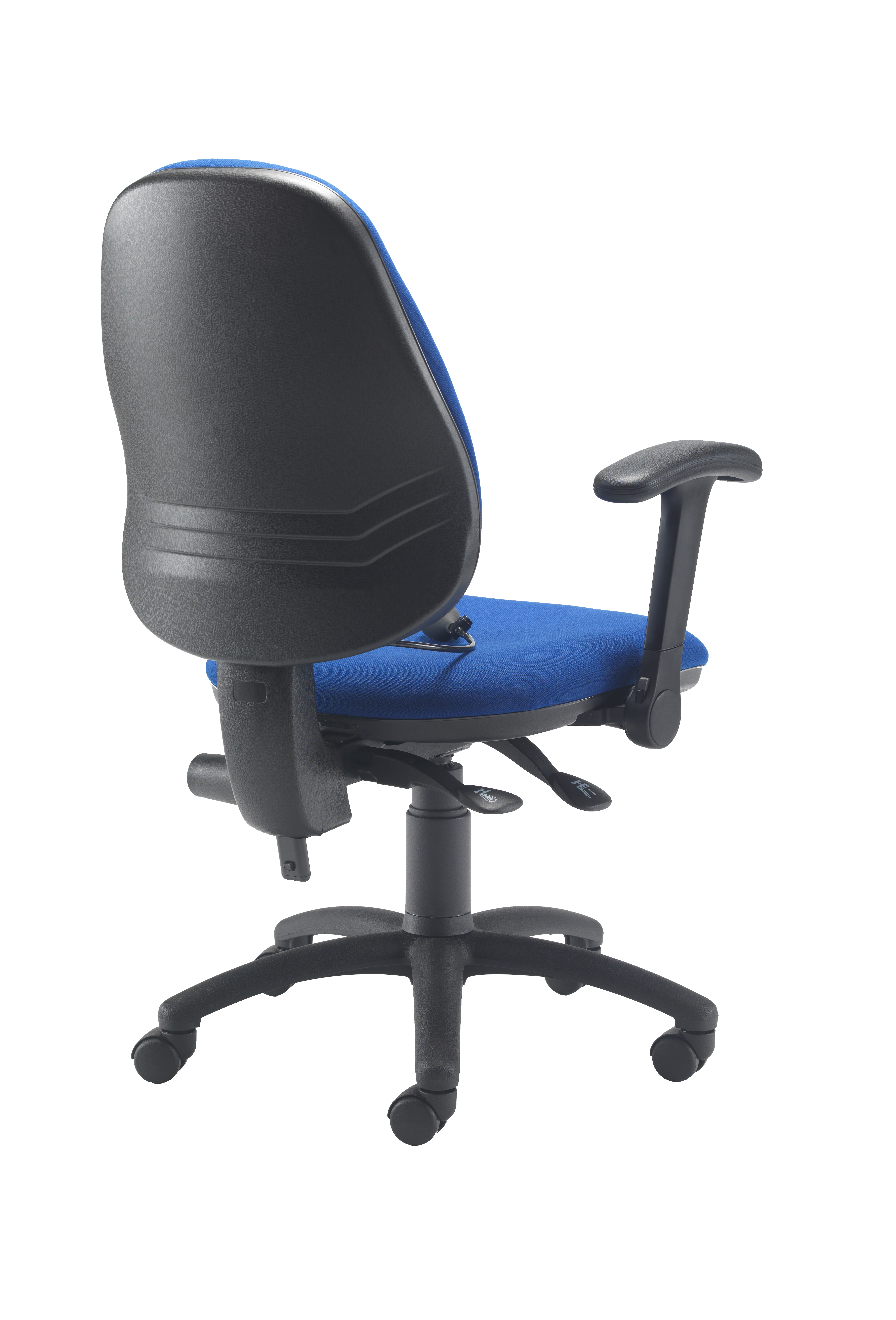 Calypso Ergo 2 Lever Office Chair with Lumbar Pump | Folding Arms | Royal Blue thumbnail 4