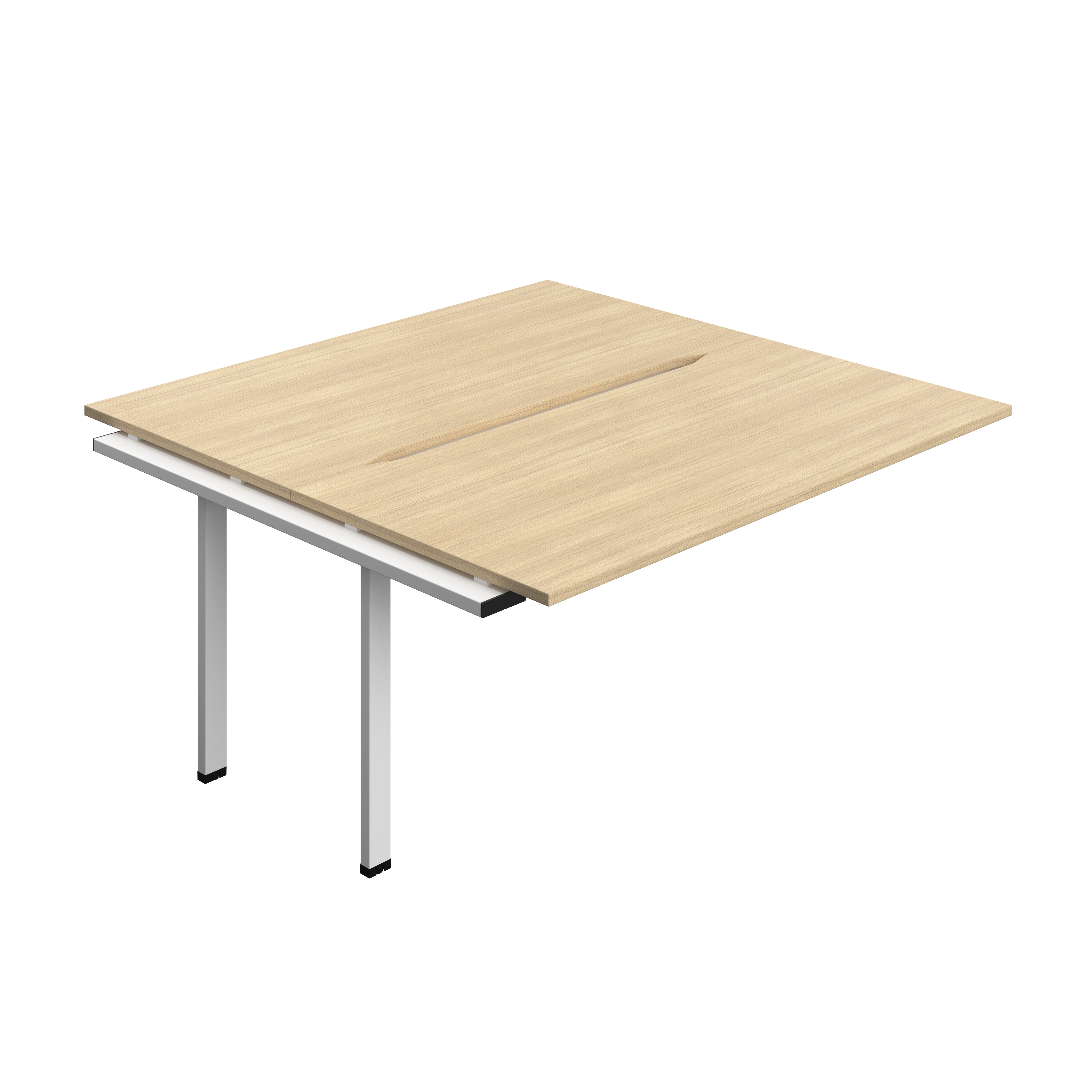 Synergy Bench Extension with Cut Out: 2 Person (FSC) : 1600 | 800 | Nova Oak/White
