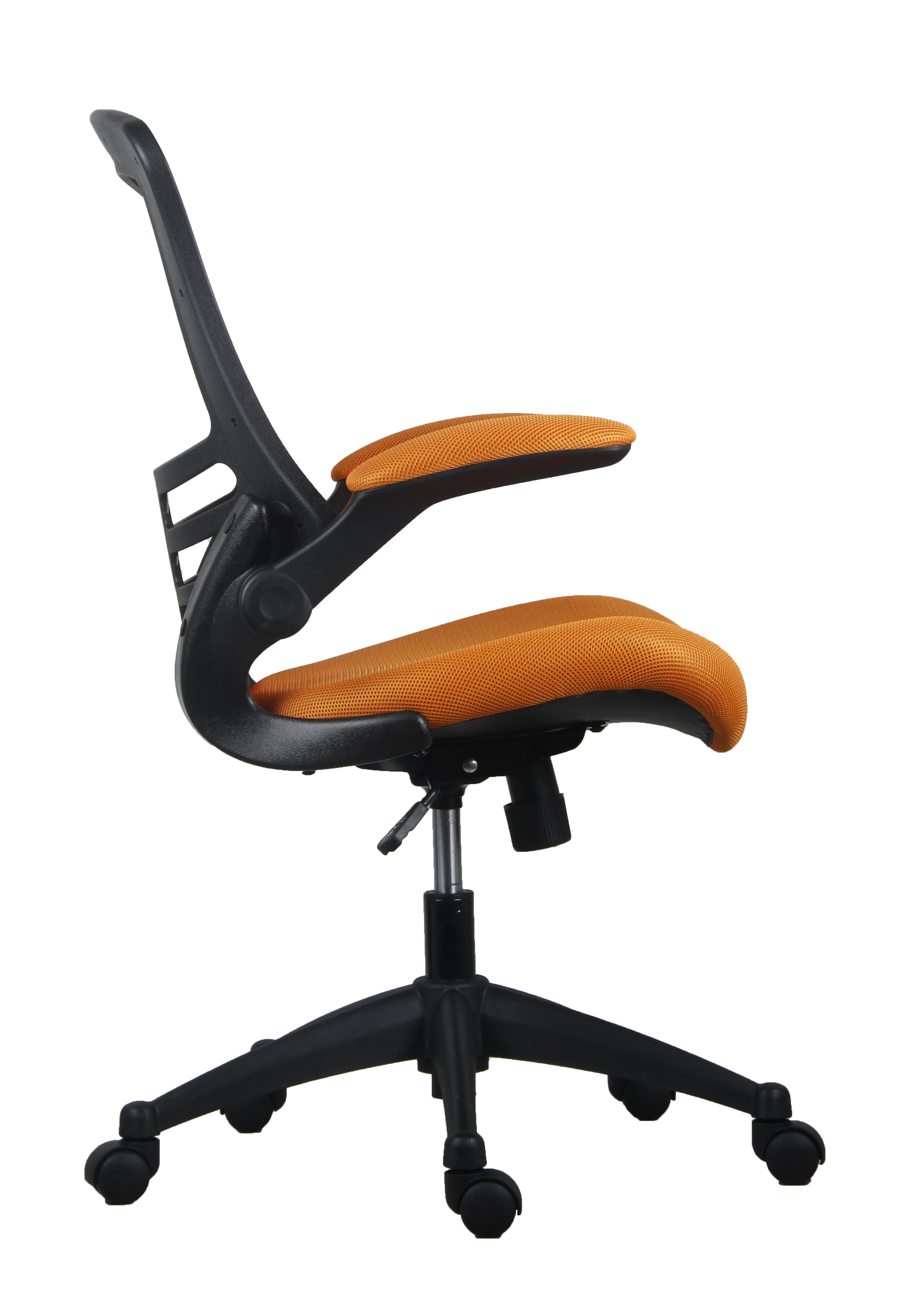 Marlos Mesh Back Office Chair with Folding Arms | Orange thumbnail 3