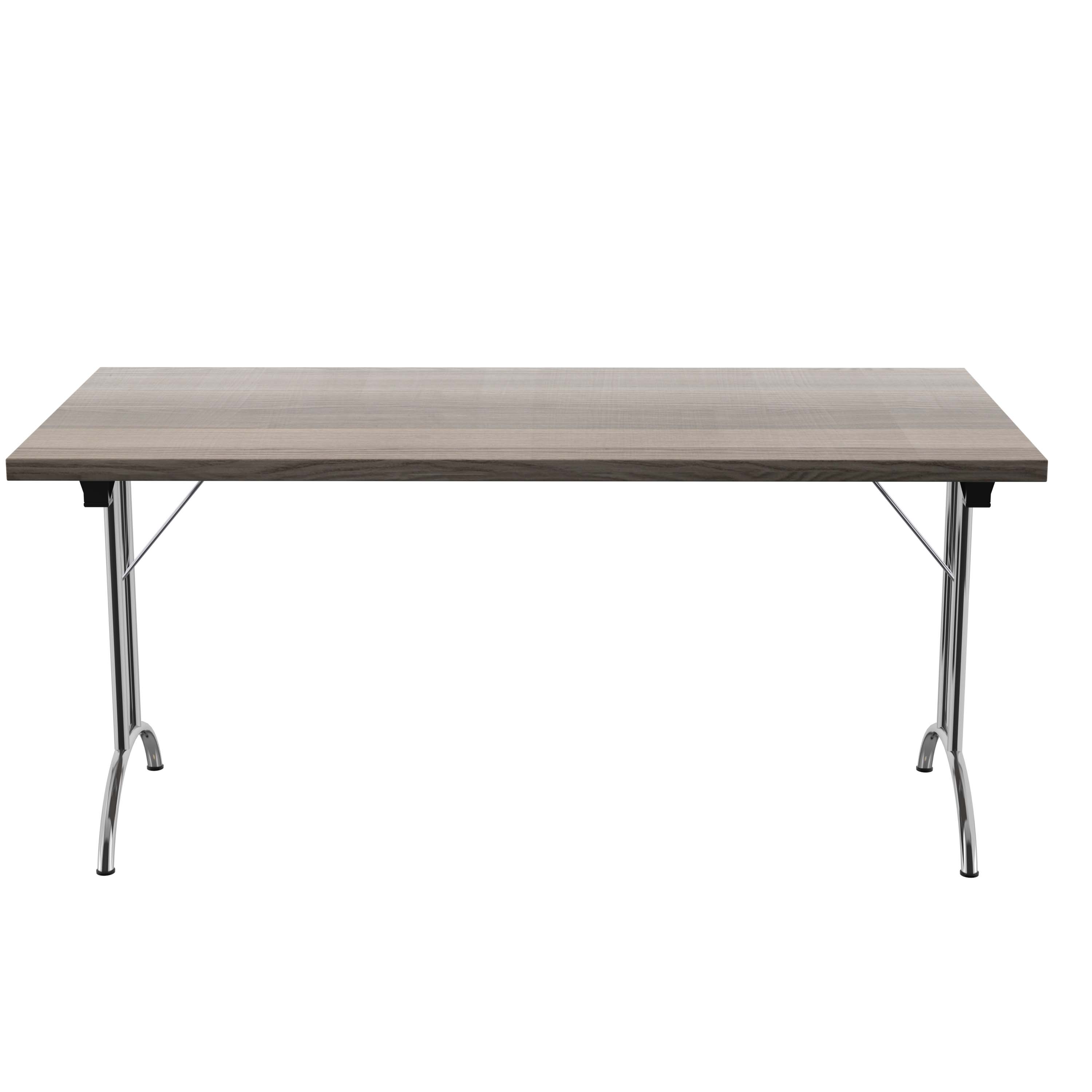 One Union Rectangular Folding Table (FSC) | 1600 X 800 | Grey Oak/Silver