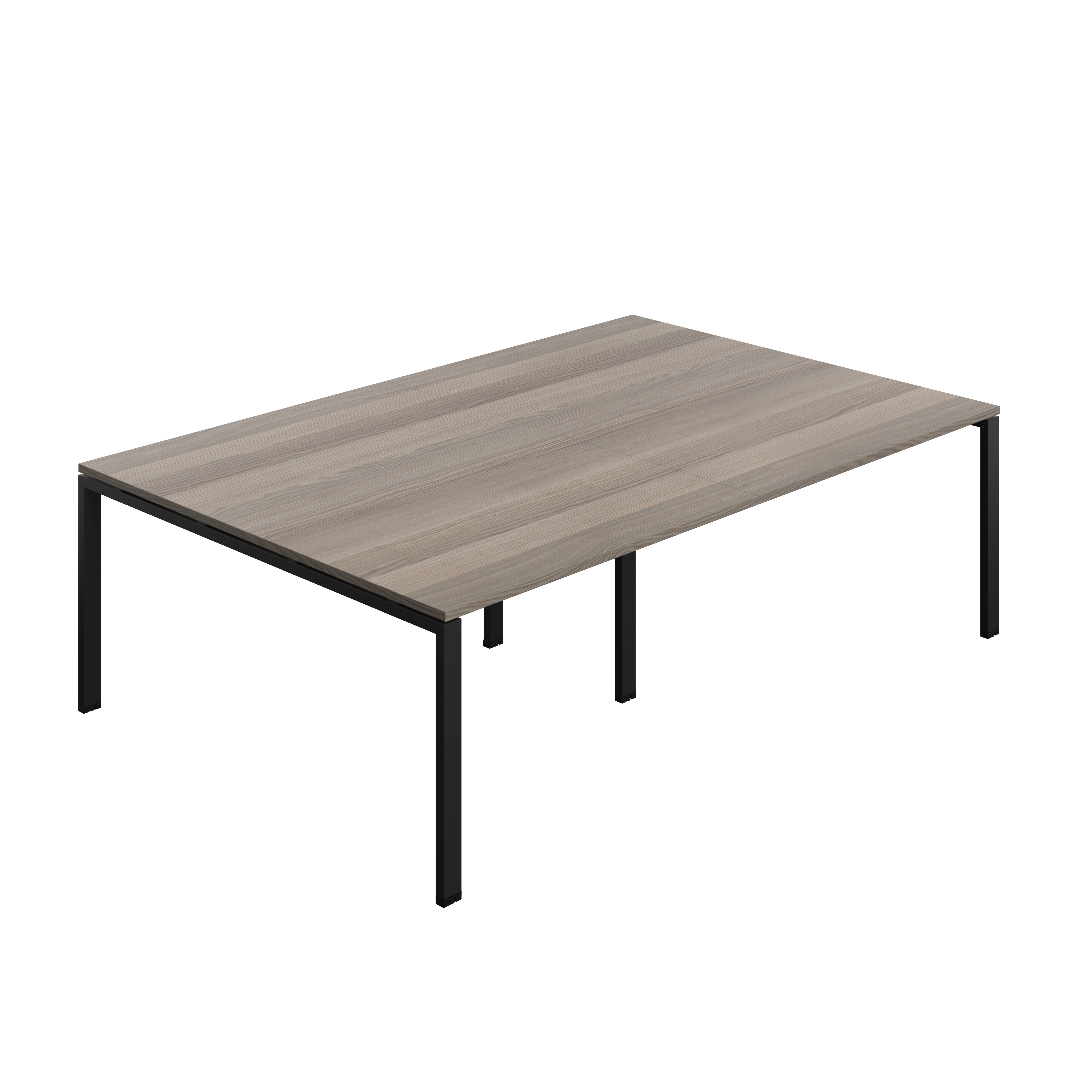 Synergy Meeting Table (FSC) : Goal Post Leg : 2400 | 1600 | Grey Oak/Black