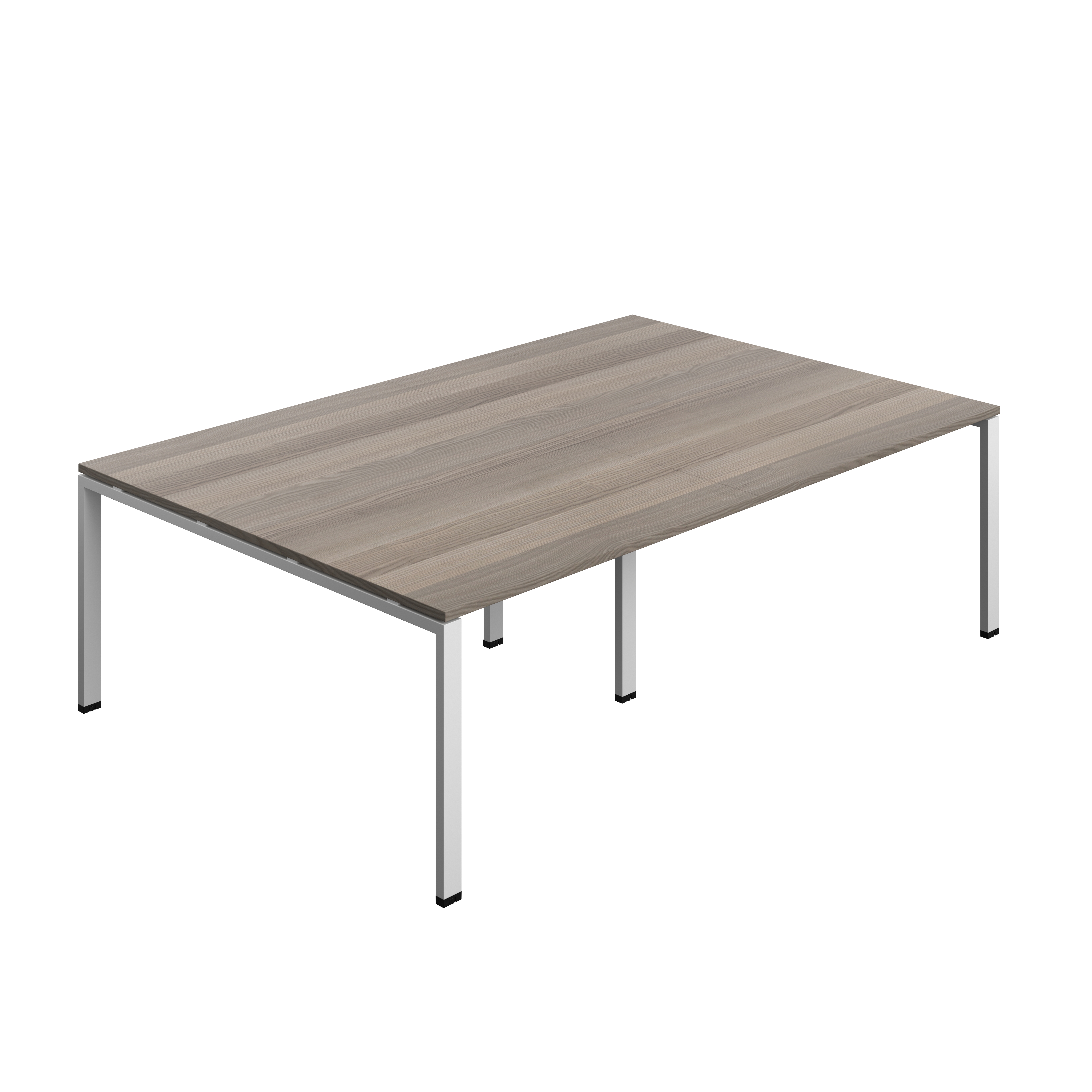 Synergy Meeting Table (FSC) : Goal Post Leg : 2400 | 1600 | Grey Oak/Silver