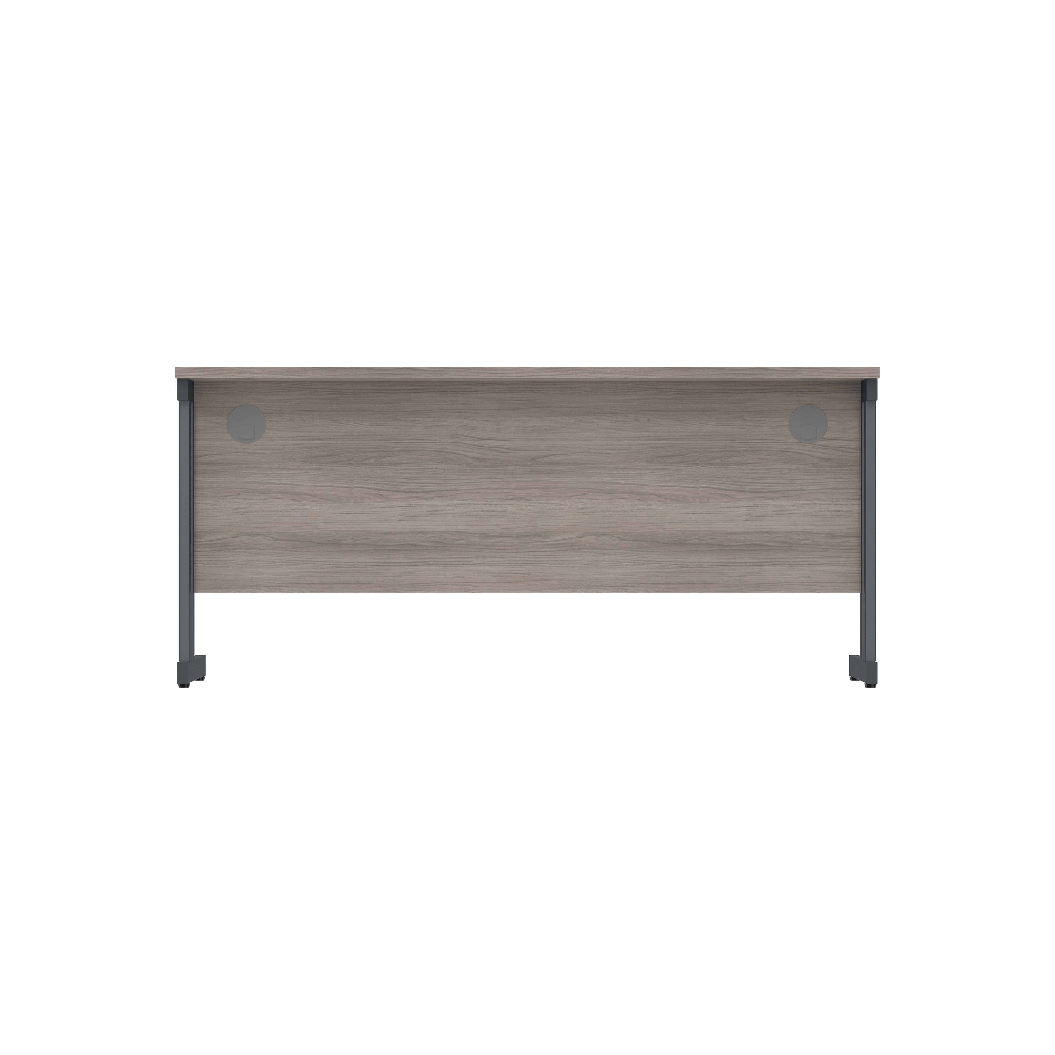 Office Rectangular Desk with Steel Double Upright Cantilever Frame (FSC) | 1600X800 | Alaskan Grey Oak/Graphite thumbnail 4