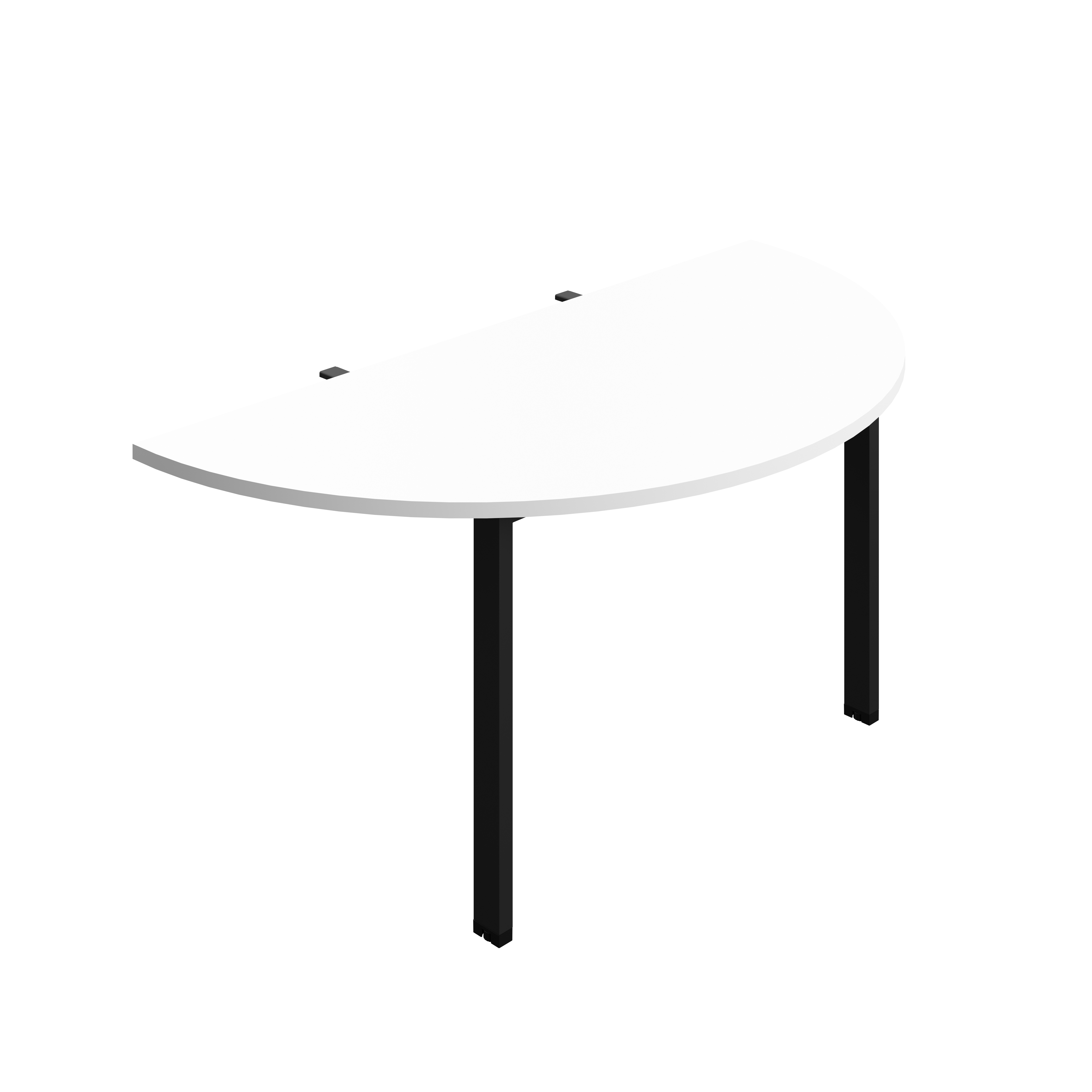 Synergy Screen Depth D-End Single Person Bench : Goal Post Leg : 1400 | 800 | White/Black