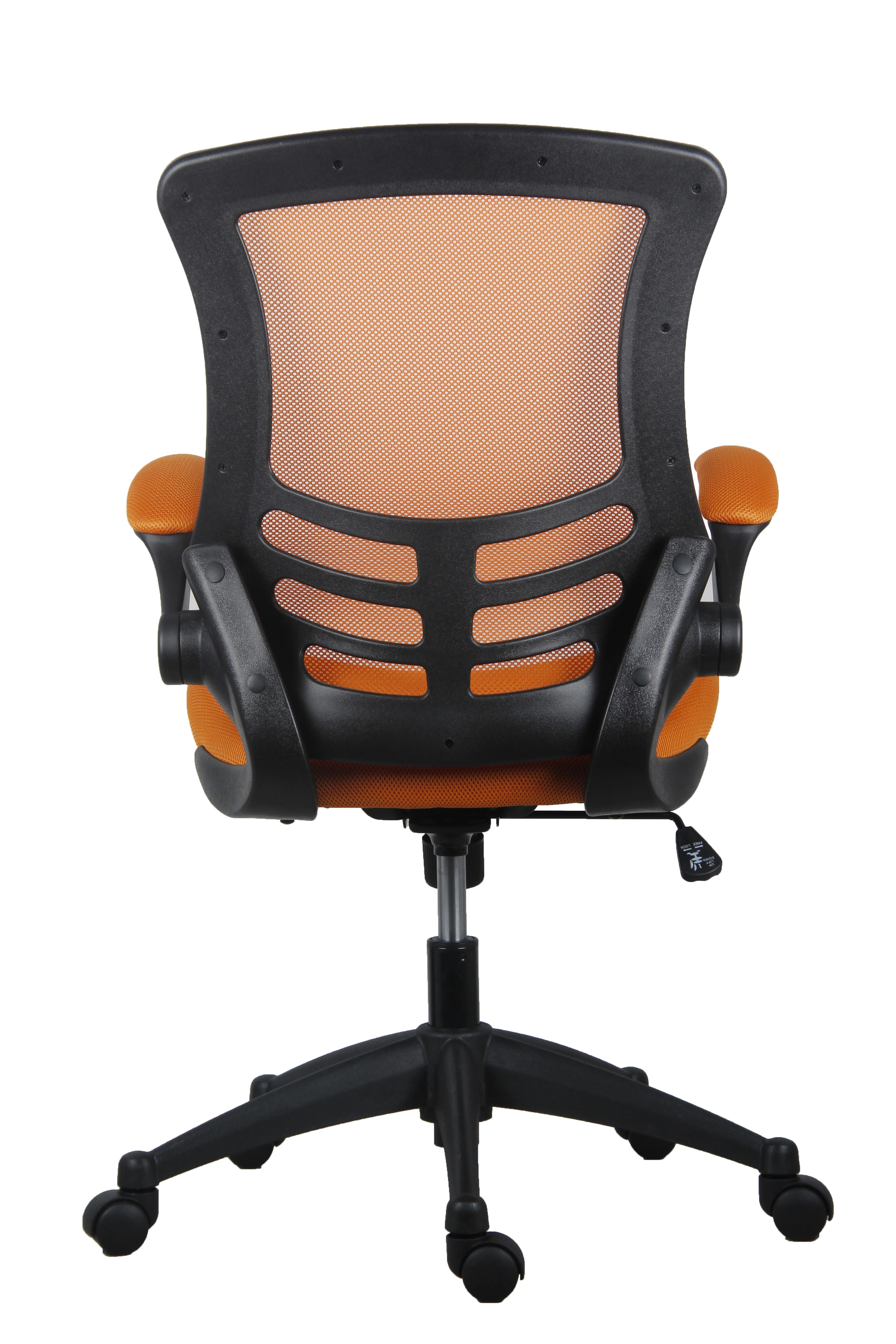 Marlos Mesh Back Office Chair with Folding Arms | Orange thumbnail 5