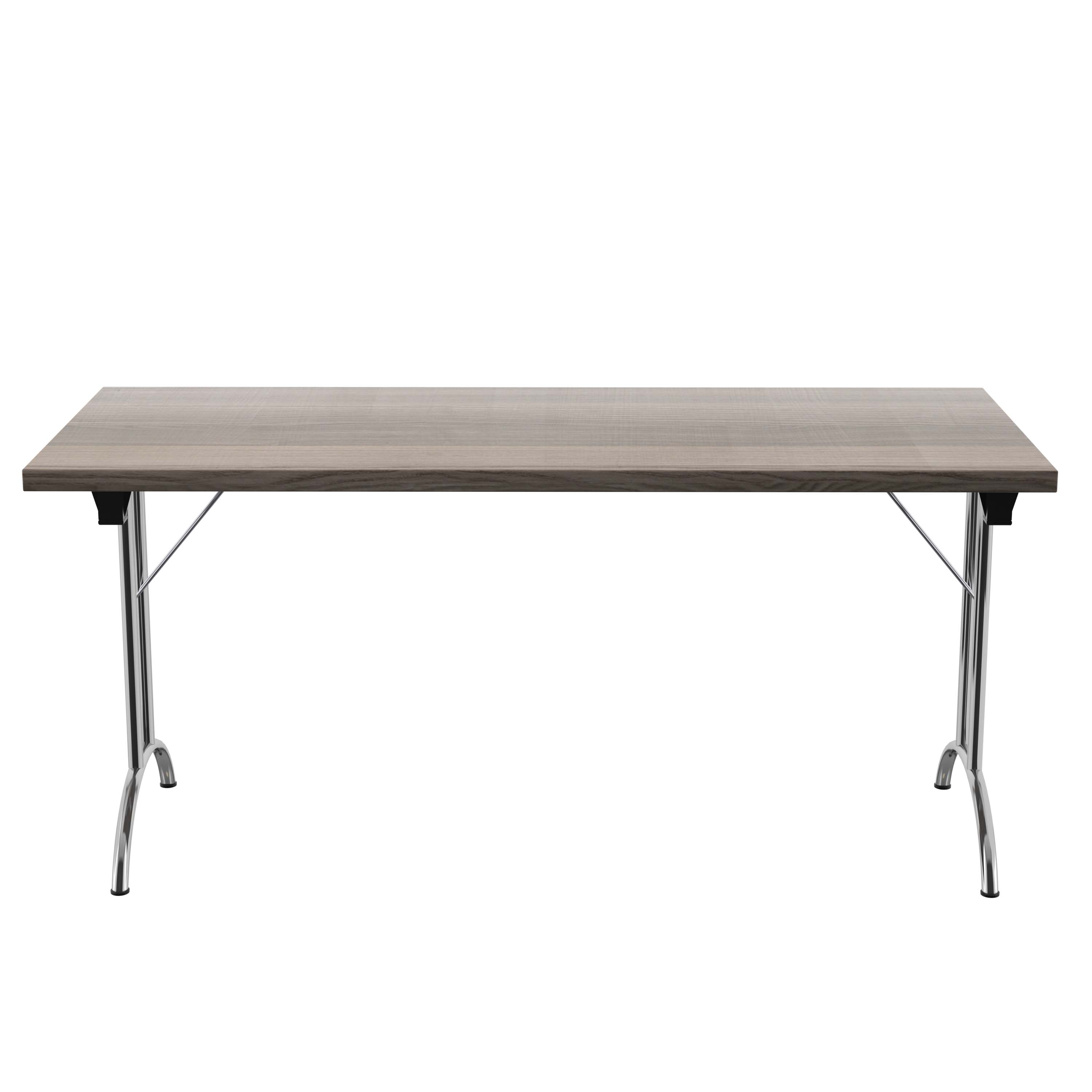 One Union Rectangular Folding Table (FSC) | 1600 X 700 | Grey Oak/Silver thumbnail 3