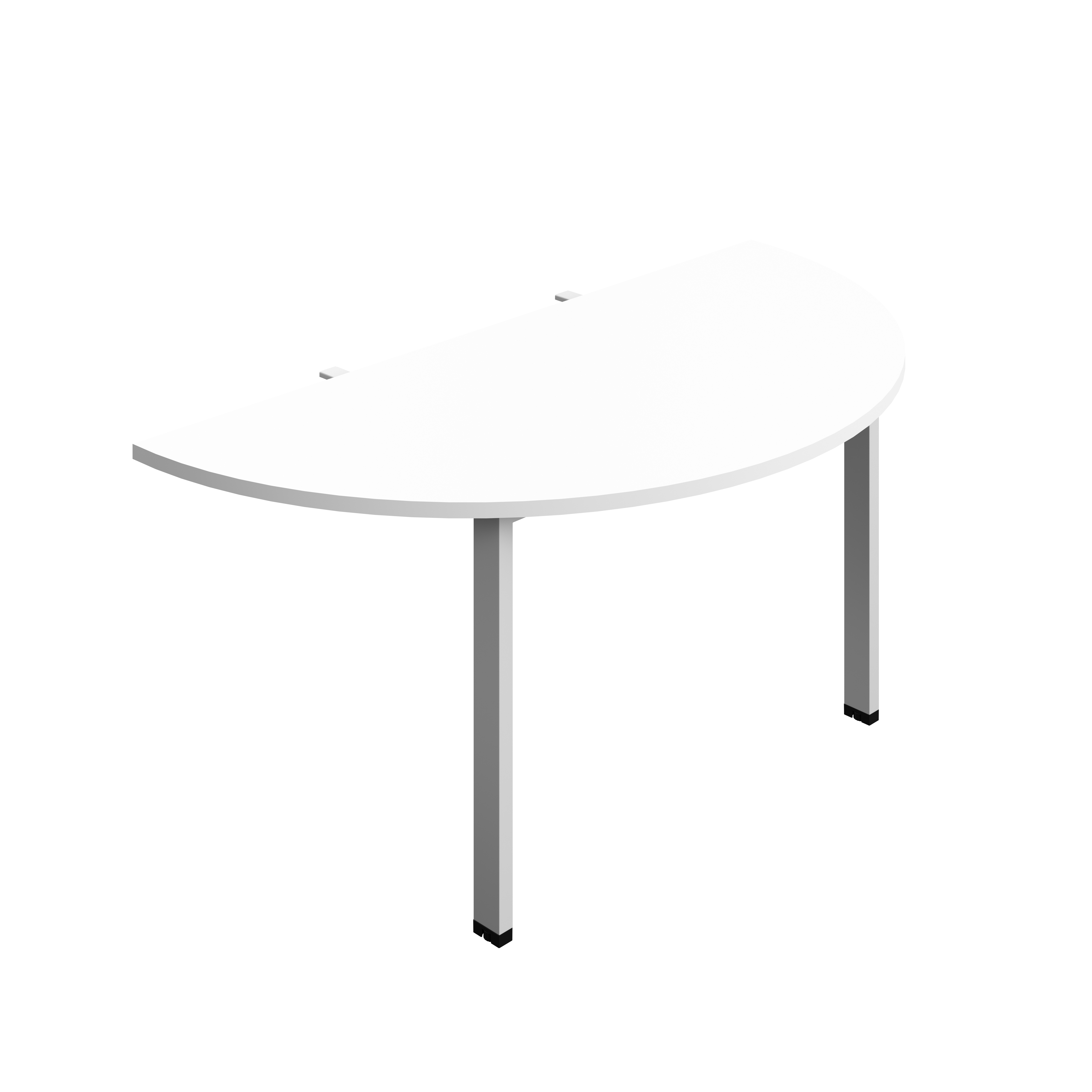Synergy Screen Depth D-End Single Person Bench : Goal Post Leg : 1400 | 800 | White/Silver