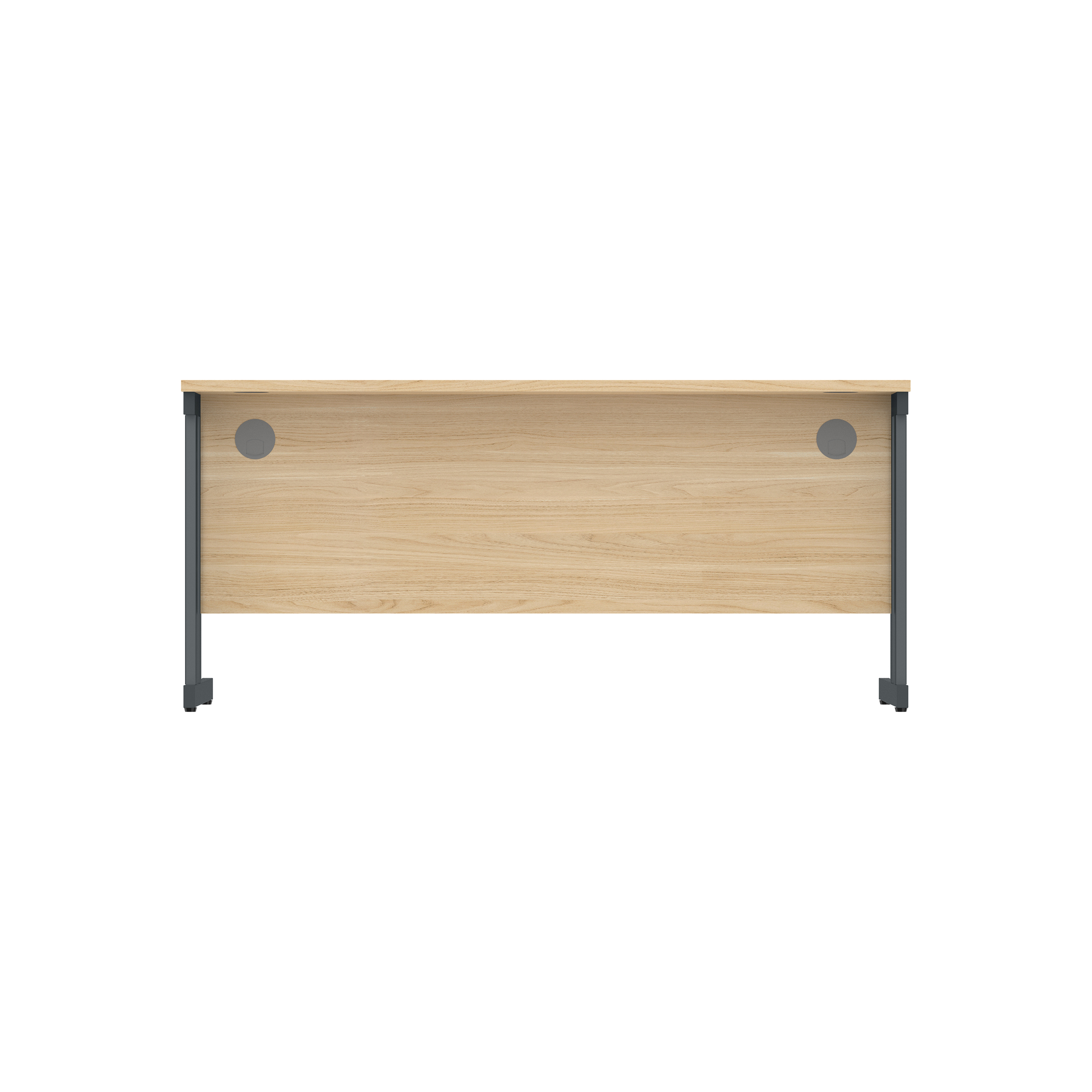 Office Rectangular Desk with Steel Double Upright Cantilever Frame (FSC) | 1600X800 | Canadian Oak/Graphite thumbnail 4