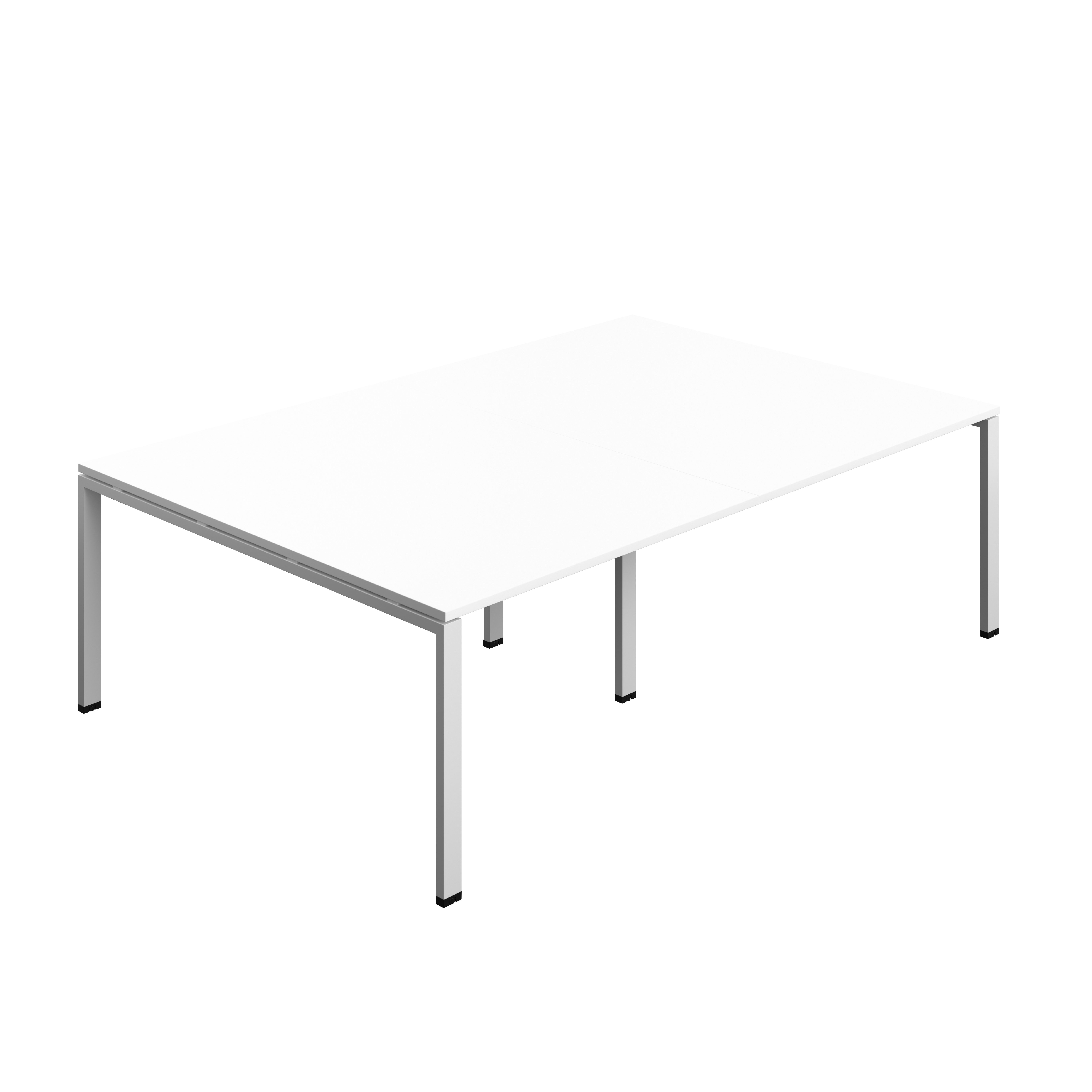 Synergy Meeting Table (FSC) : Goal Post Leg : 2400 | 1600 | White/Silver