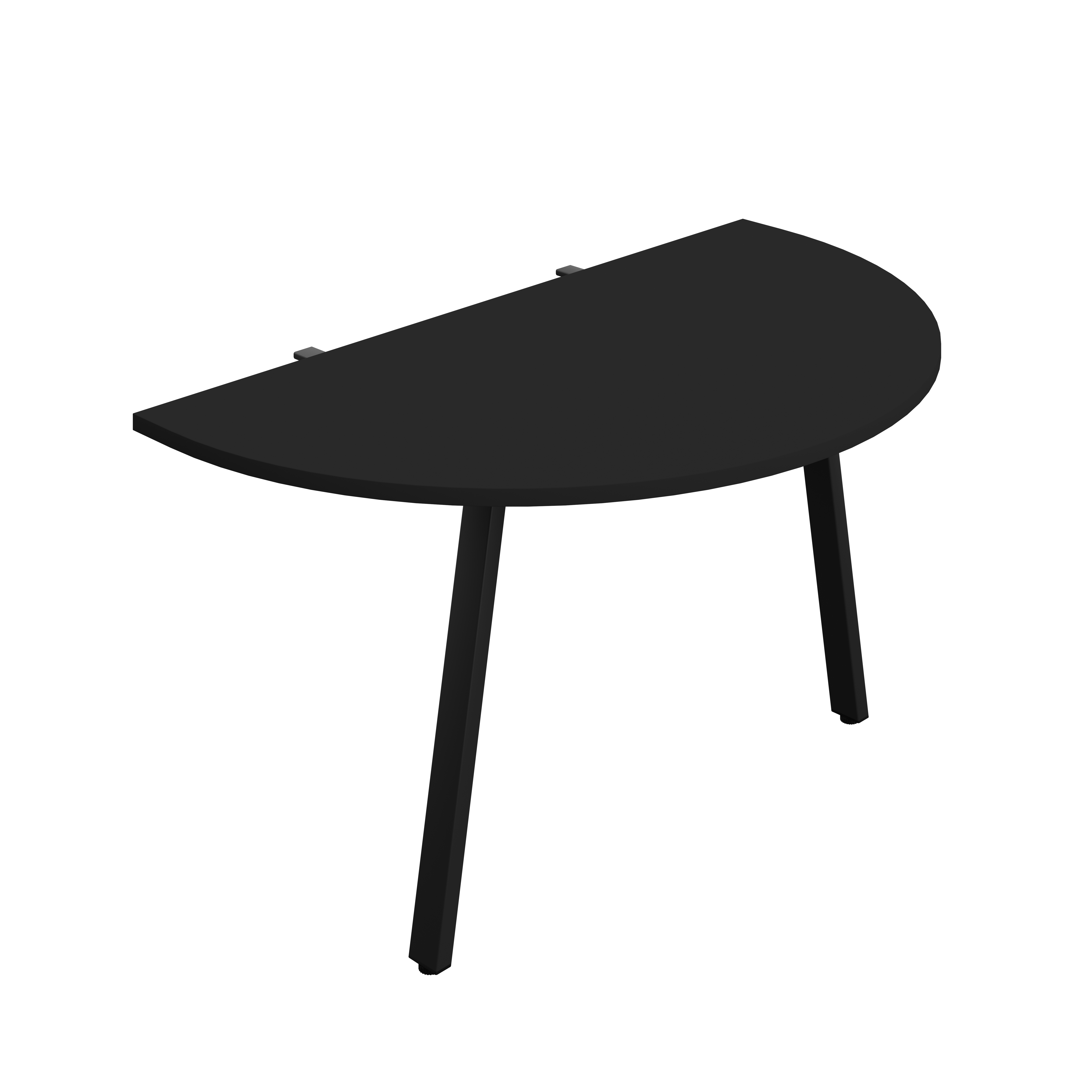 Synergy Screen Depth D-End Single Person Bench : A-Frame Leg : 1400 | 800 | Black/Black