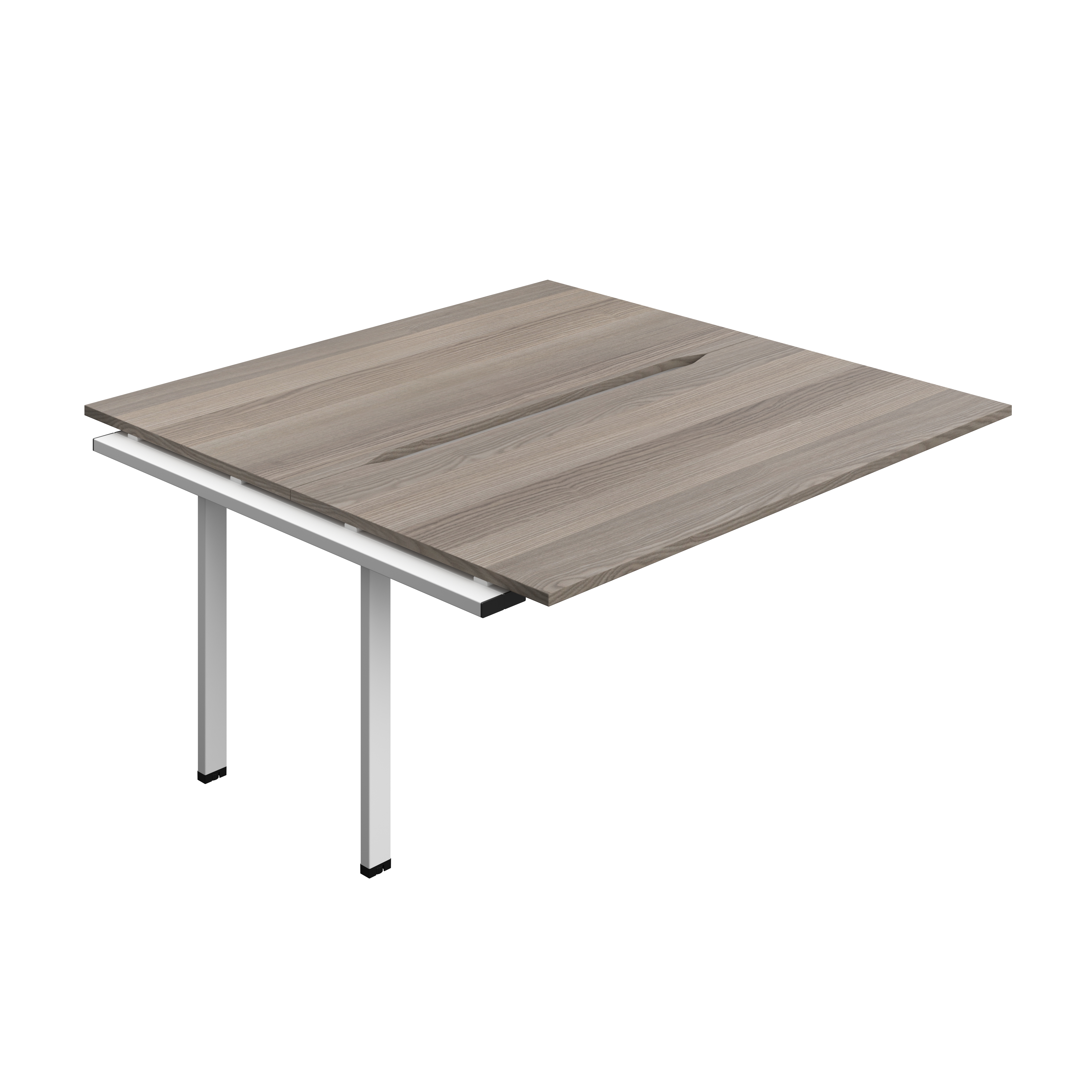 Synergy Bench Extension with Cut Out: 2 Person (FSC) : 1600 | 800 | Grey Oak/White