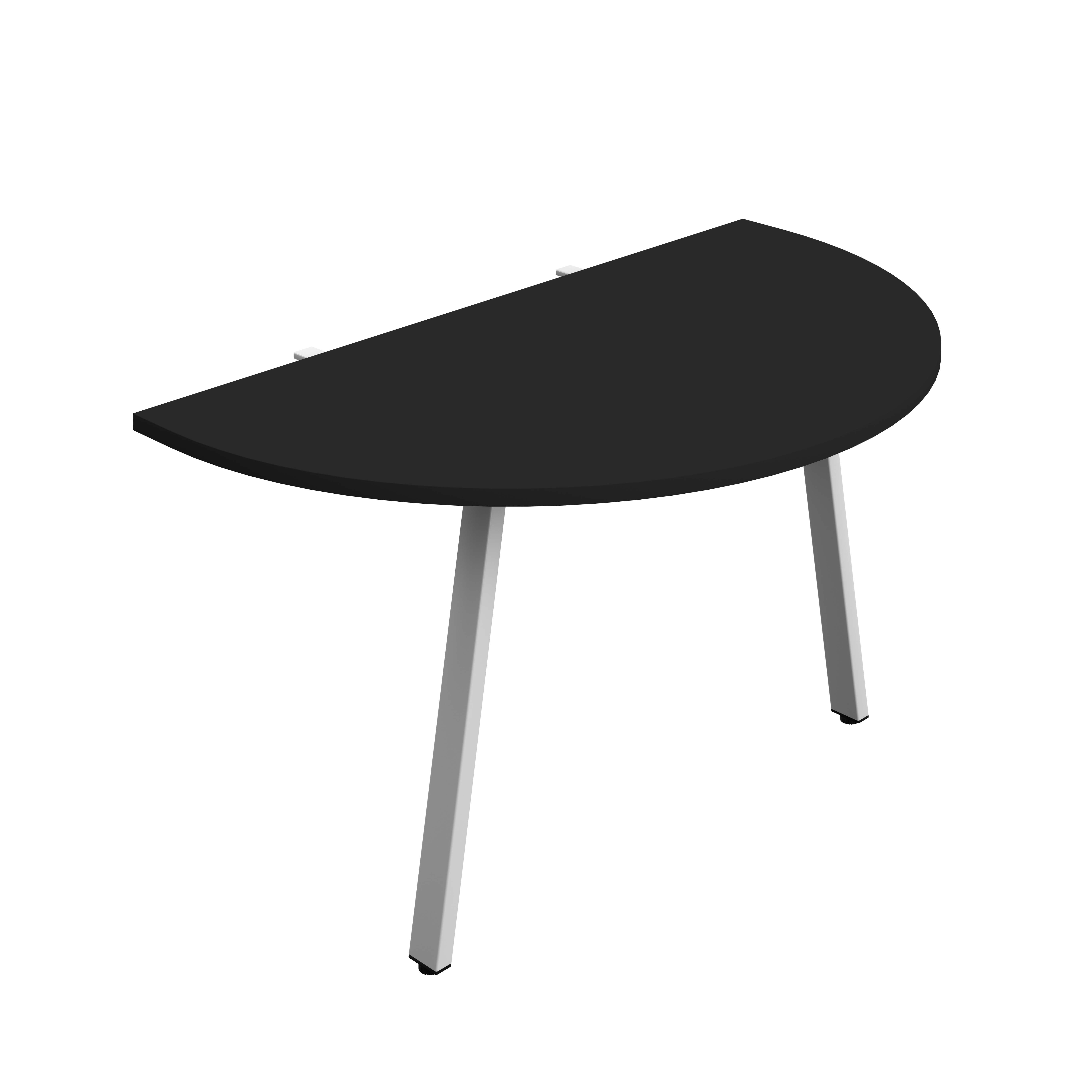 Synergy Screen Depth D-End Single Person Bench : A-Frame Leg : 1400 | 800 | Black/Silver