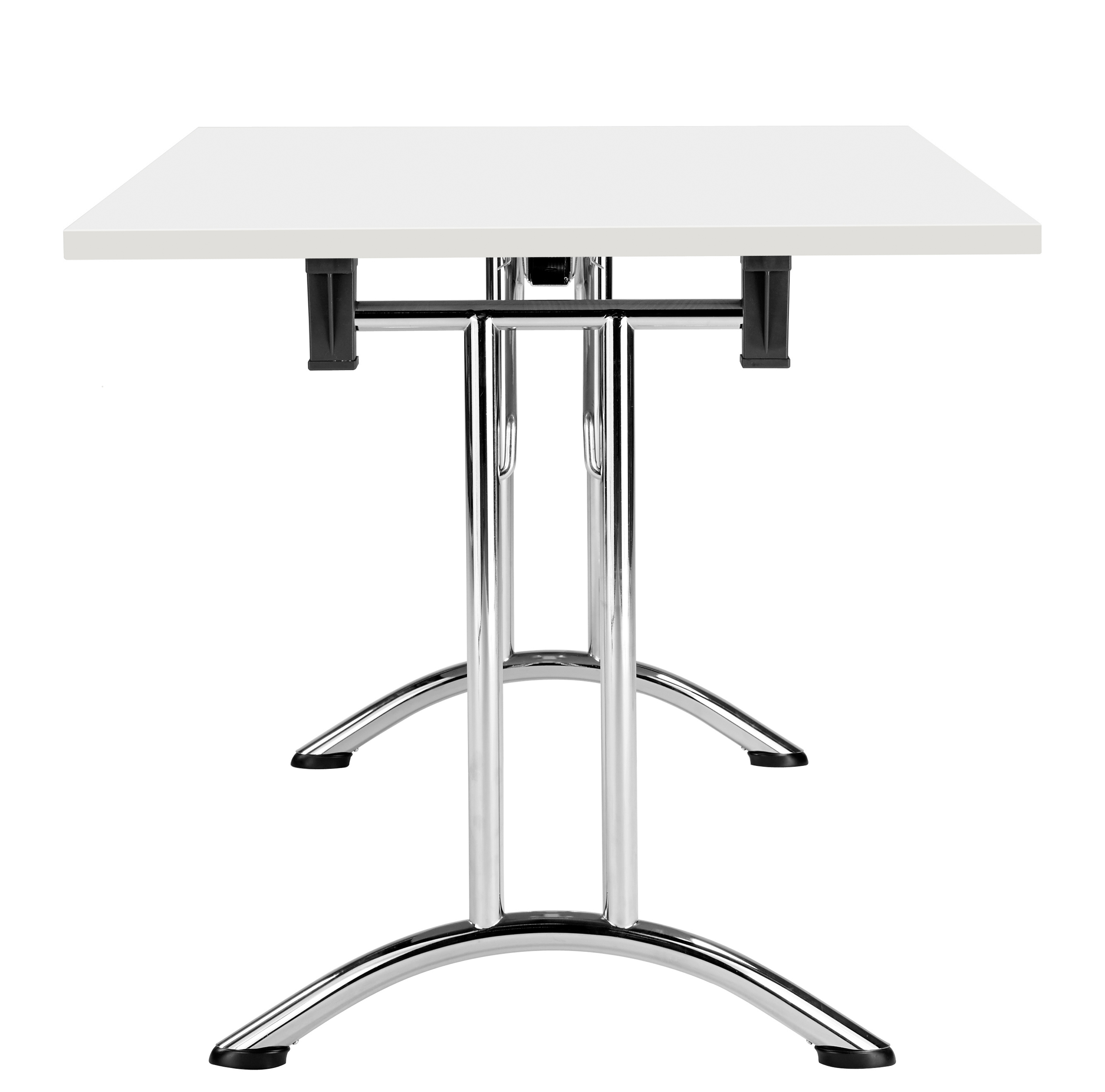 One Union Rectangular Folding Table (FSC) | 1600 X 700 | White/Chrome thumbnail 4