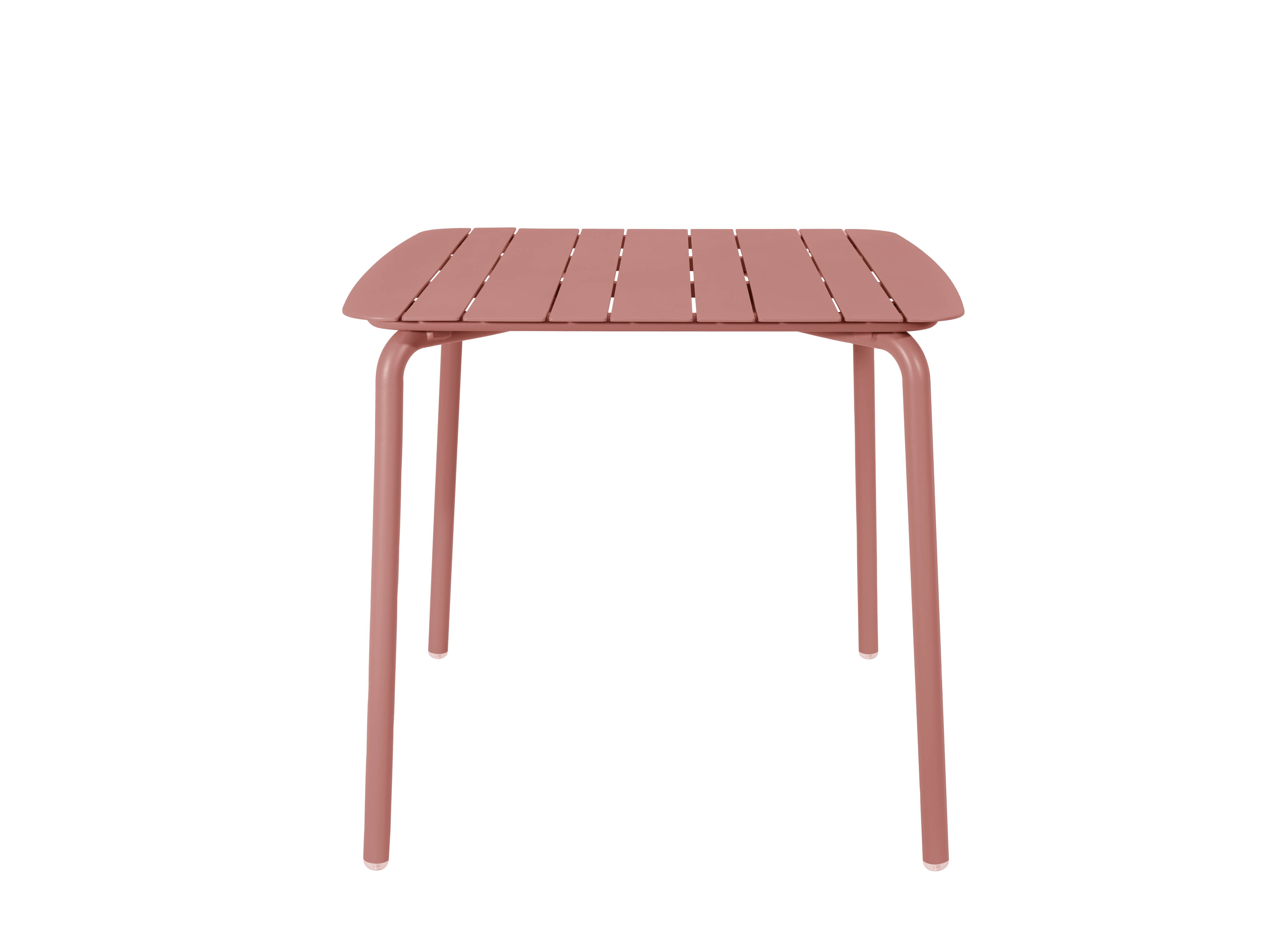 Breeze Aluminium Slatted Table | Square | Brick Dust thumbnail 2