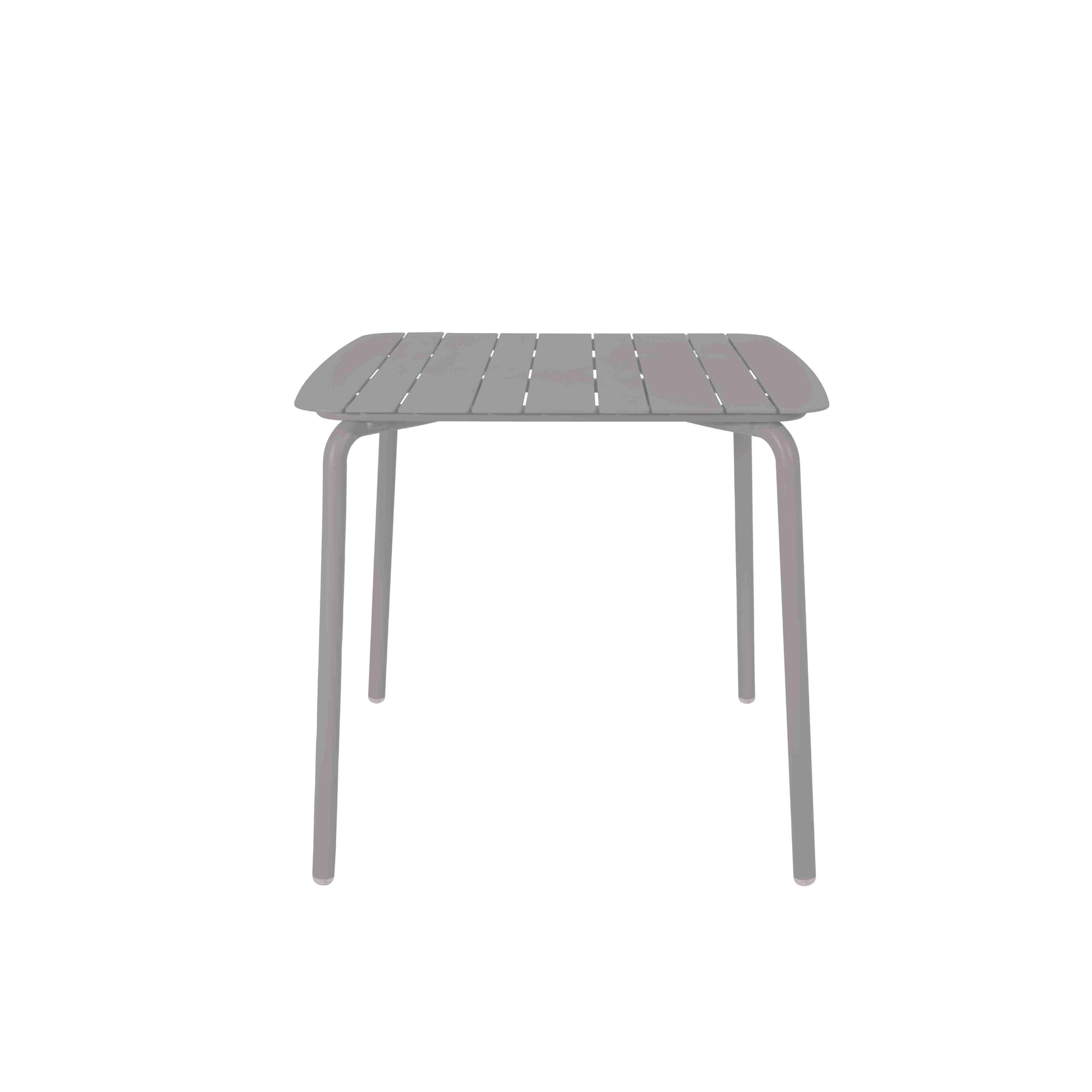 Breeze Aluminium Slatted Table | Square | Charcoal thumbnail 2