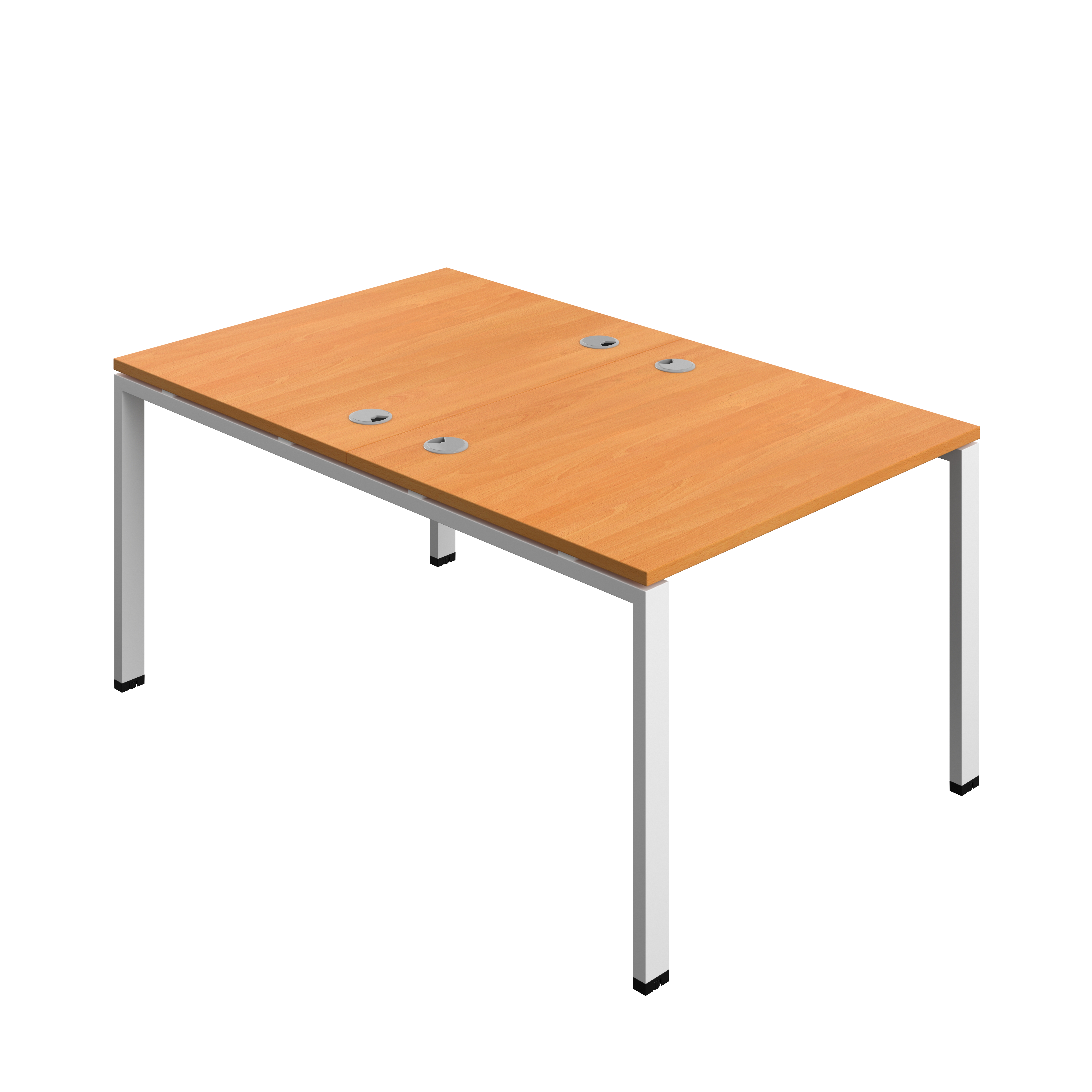 Synergy Bench with Cable Ports: 2 Person (FSC) : Goal Post Leg : 1000 | 800 | Beech/White