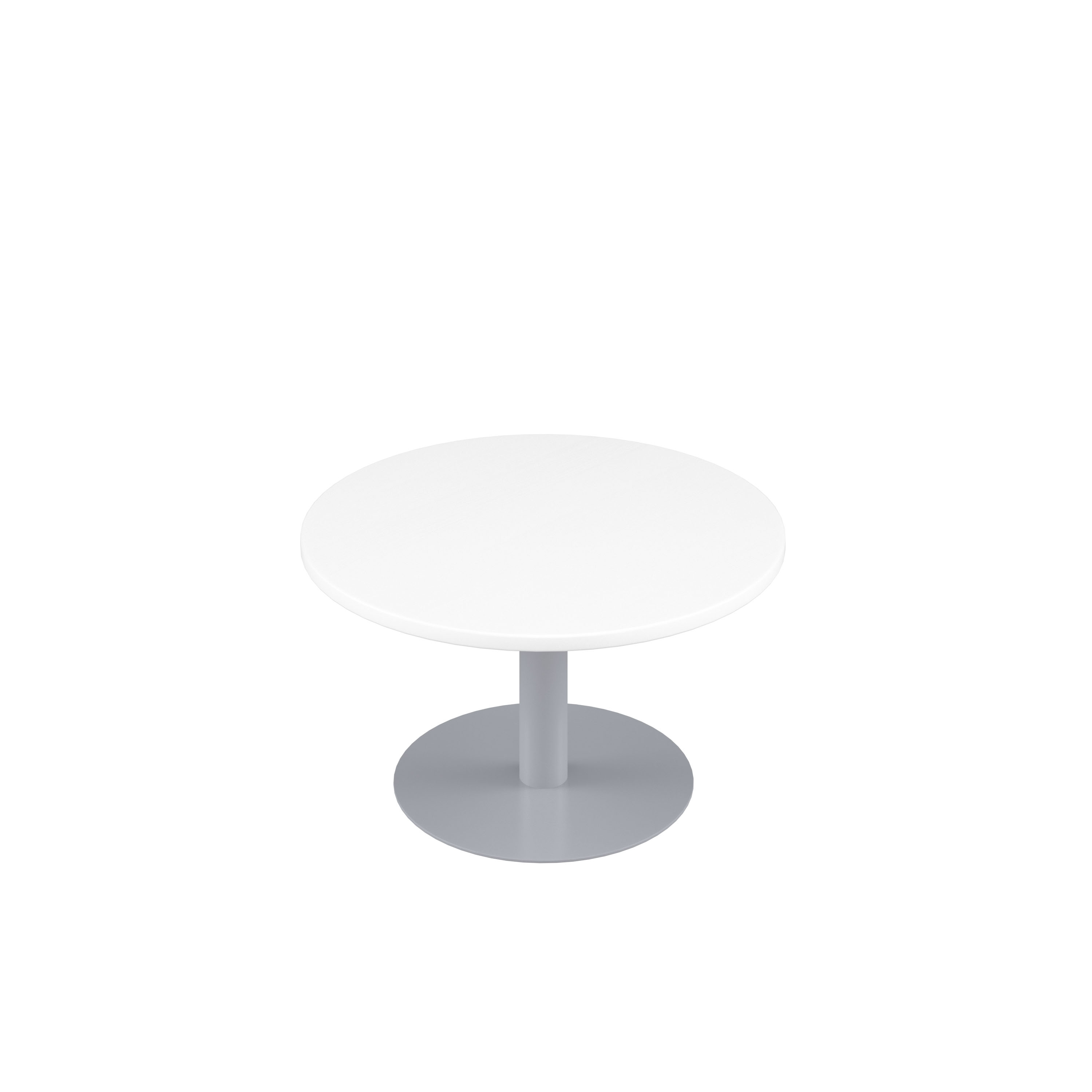 Contract Table Low (FSC) | 600mm | White/Silver