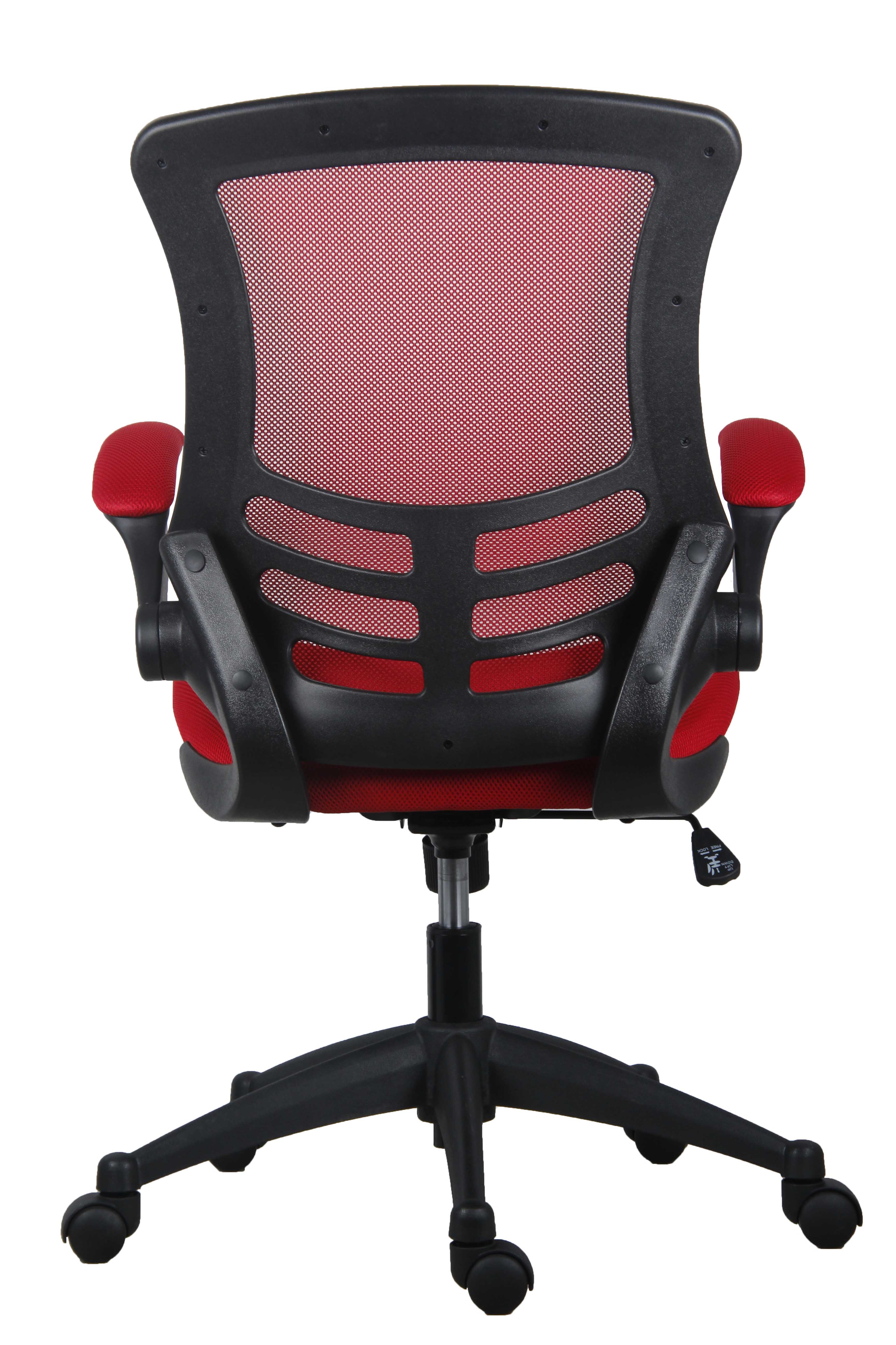 Marlos Mesh Back Office Chair with Folding Arms | Red thumbnail 5