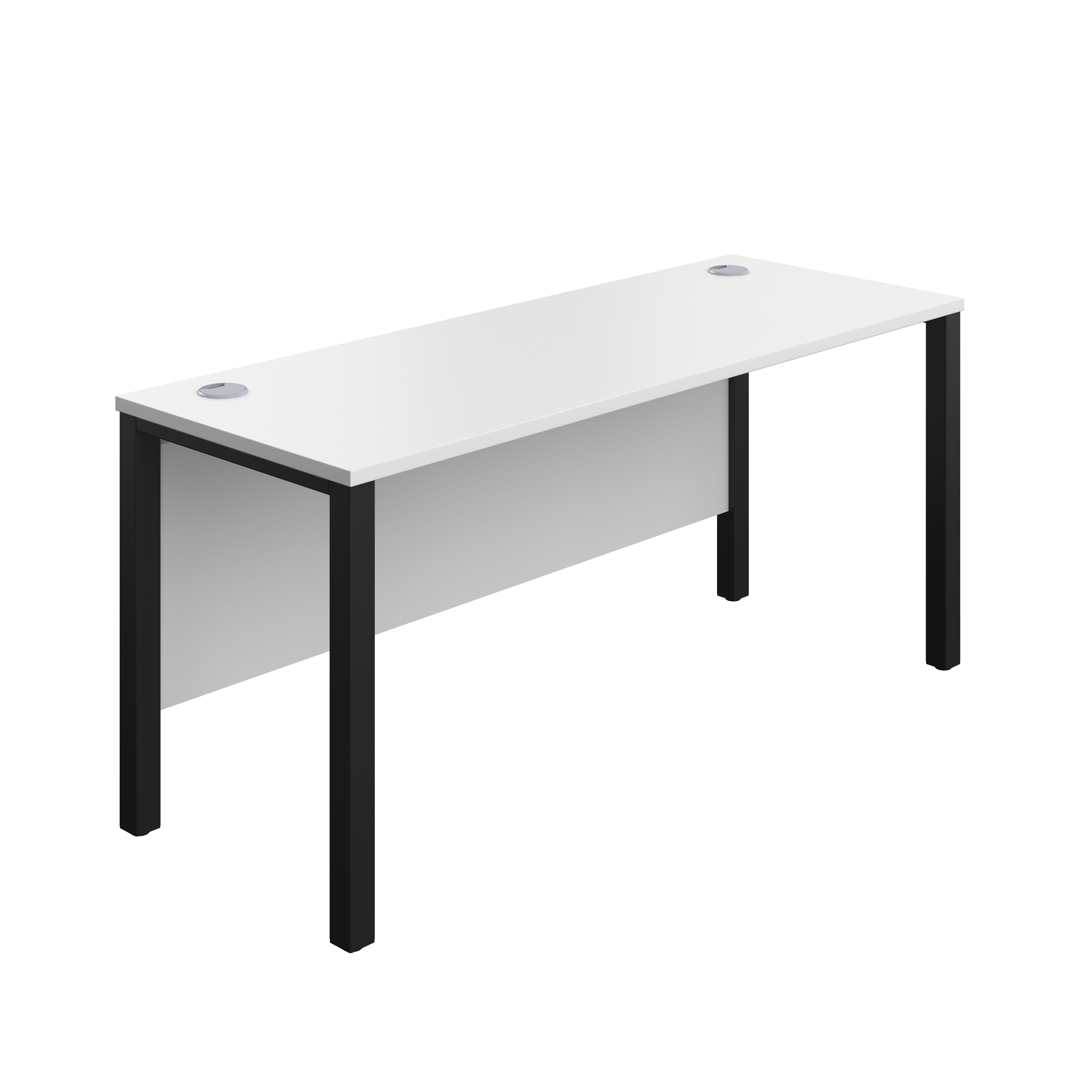 Goal Post Rectangular Desk (FSC) | 1600X600 | White/Black