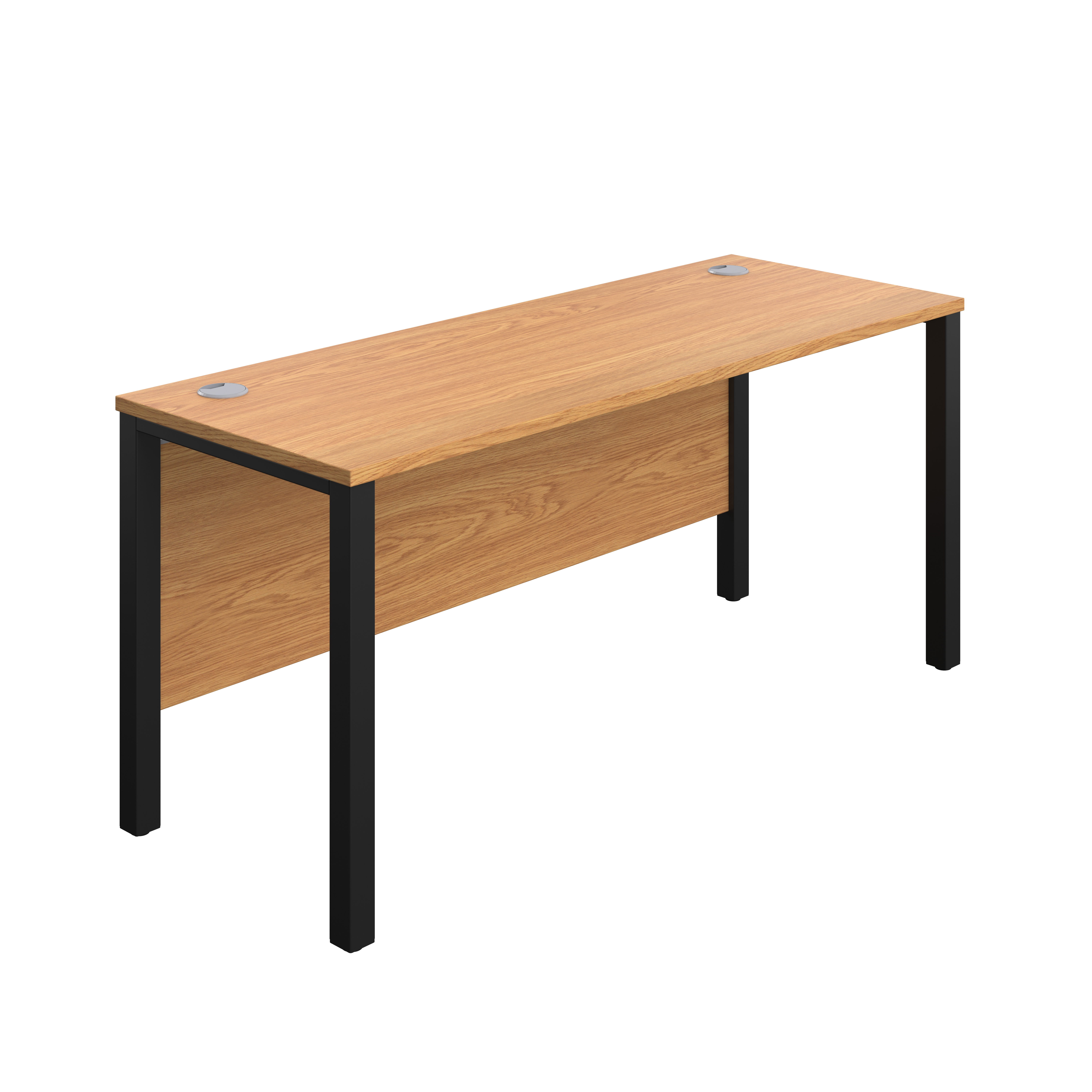 Goal Post Rectangular Desk (FSC) | 1600X600 | Nova Oak/Black
