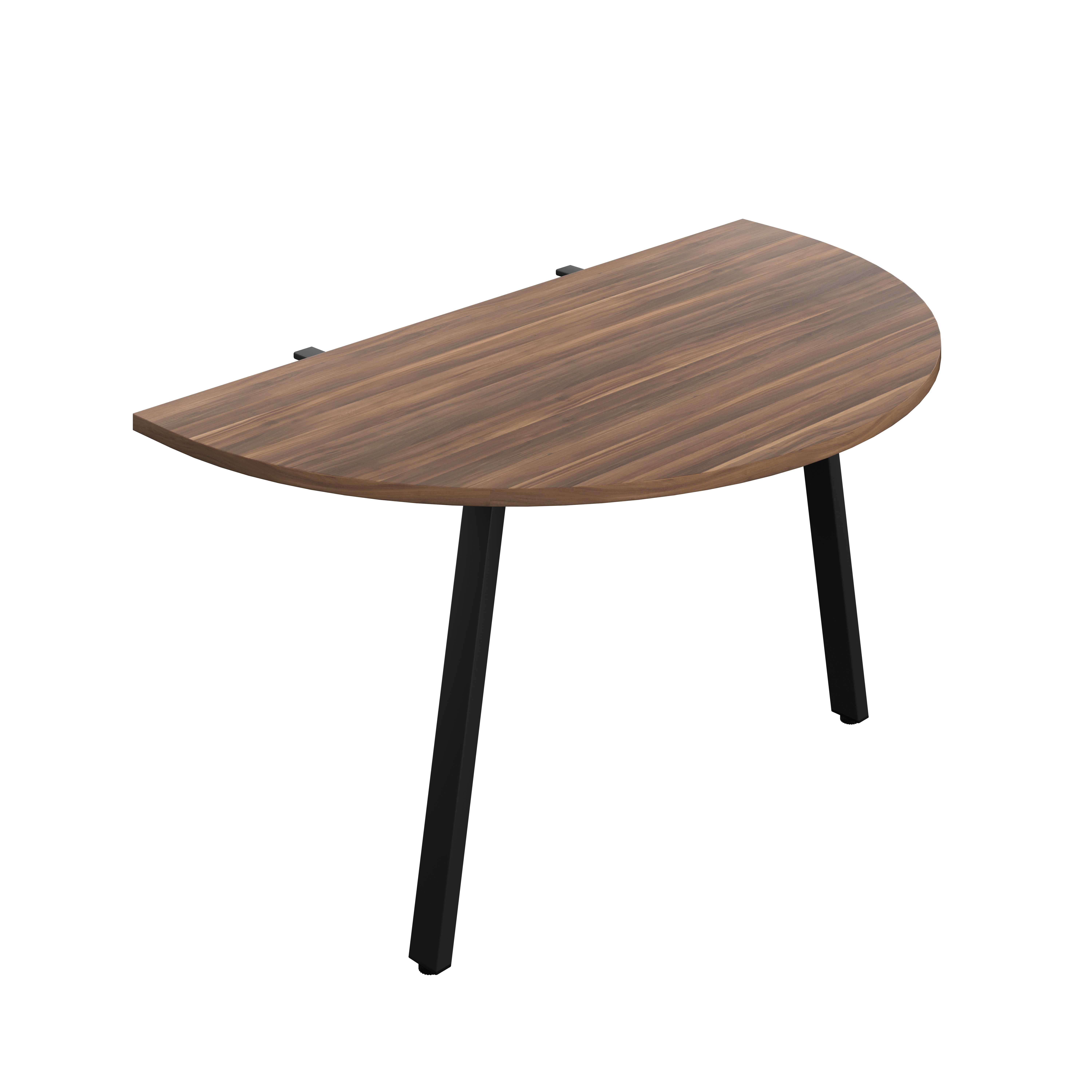 Synergy Screen Depth D-End Single Person Bench : A-Frame Leg : 1400 | 800 | Dark Walnut/Black