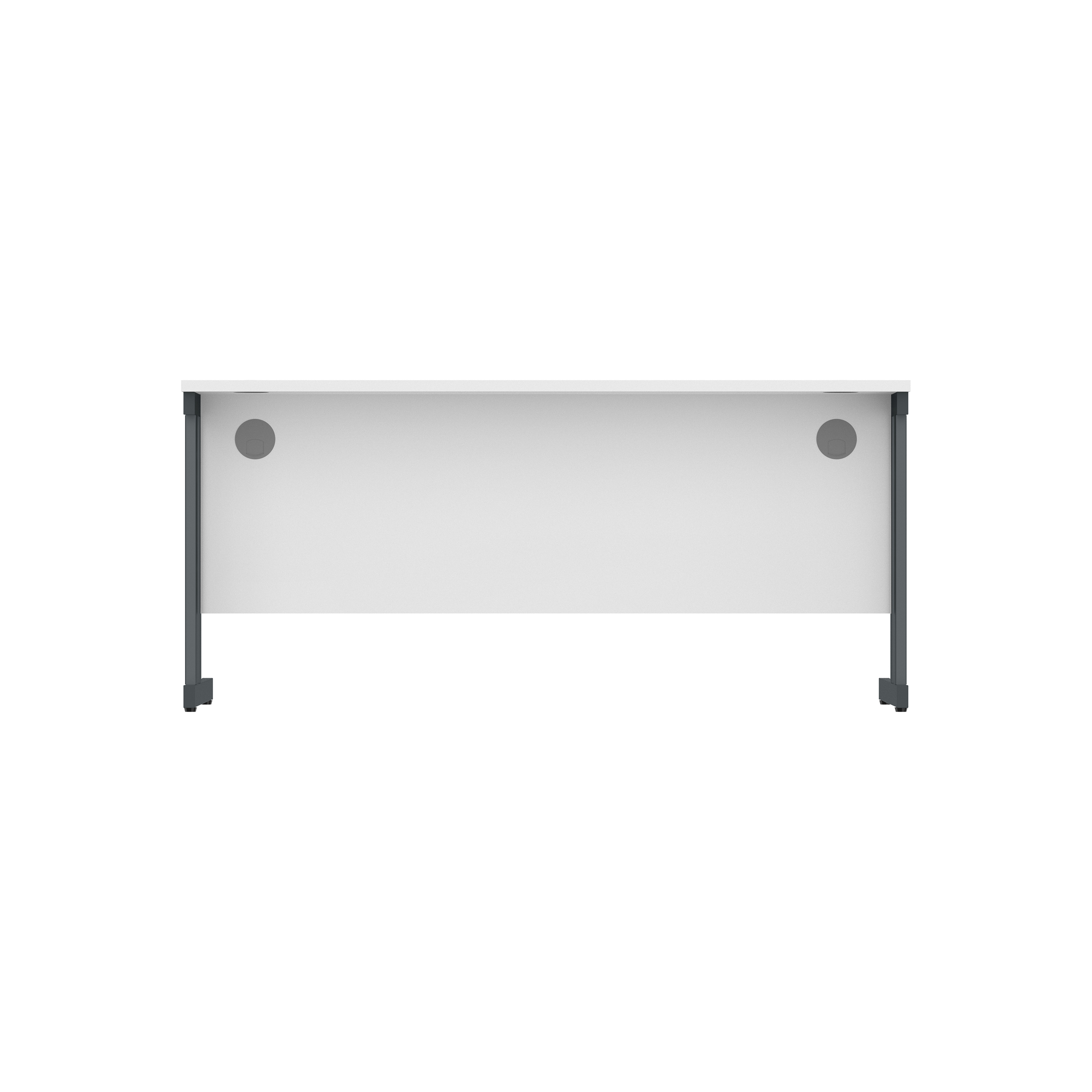 Office Rectangular Desk with Steel Double Upright Cantilever Frame (FSC) | 1600X800 | Arctic White/Graphite thumbnail 4