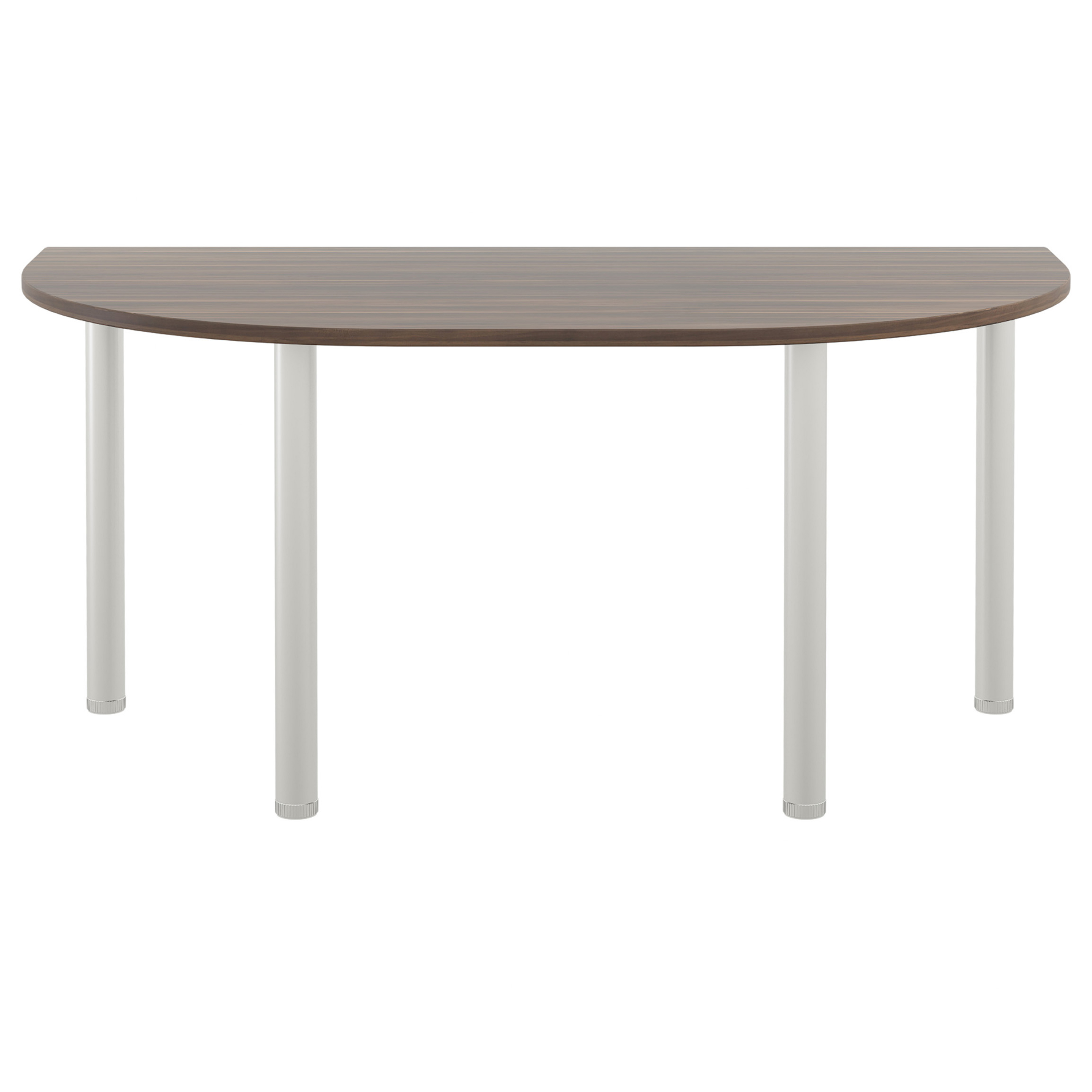 One Fraction Plus Rectangular Meeting Table with D-End (FSC) | 1600X800 | Dark Walnut/Silver thumbnail 5