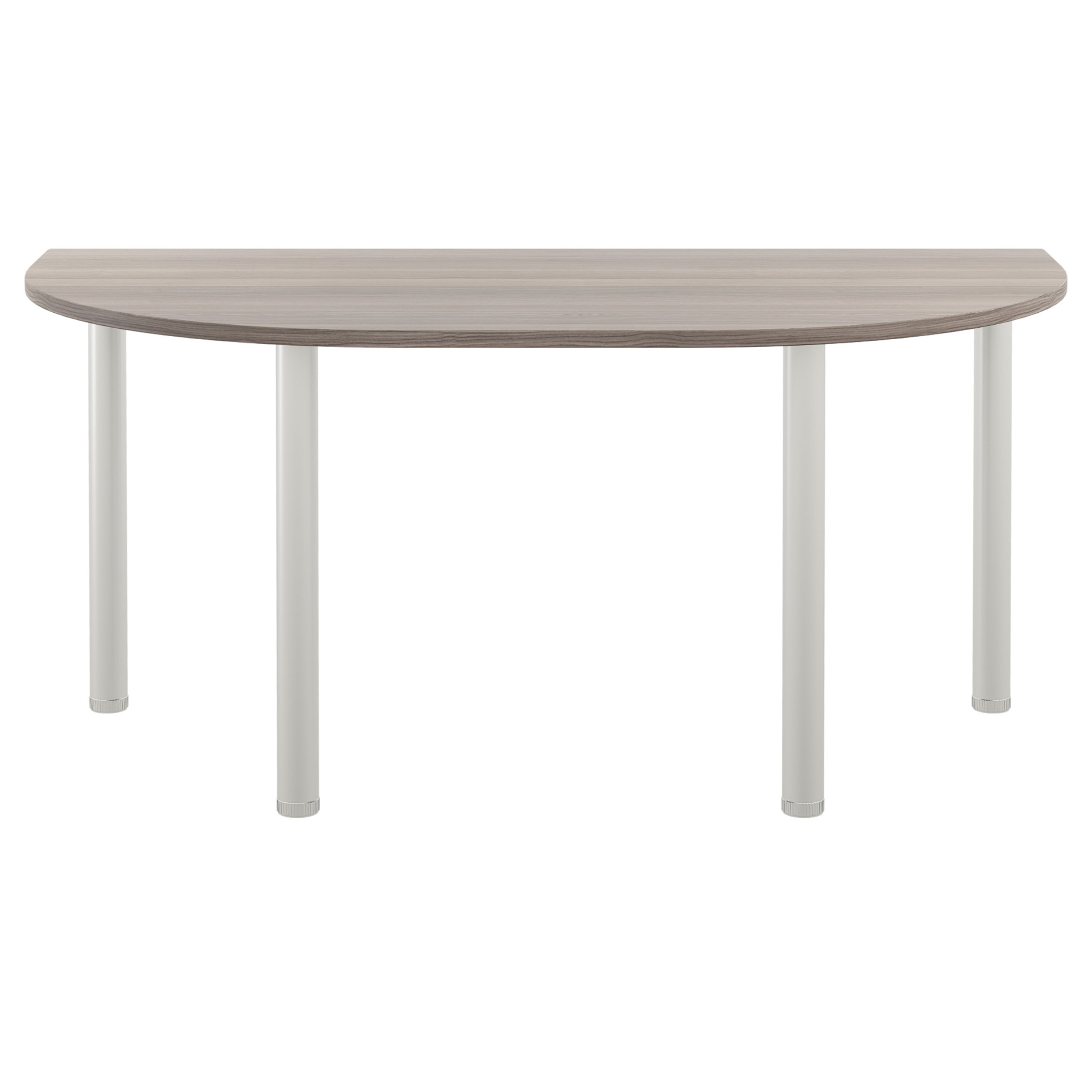 One Fraction Plus Rectangular Meeting Table with D-End (FSC) | 1600X800 | Grey Oak/Silver thumbnail 5