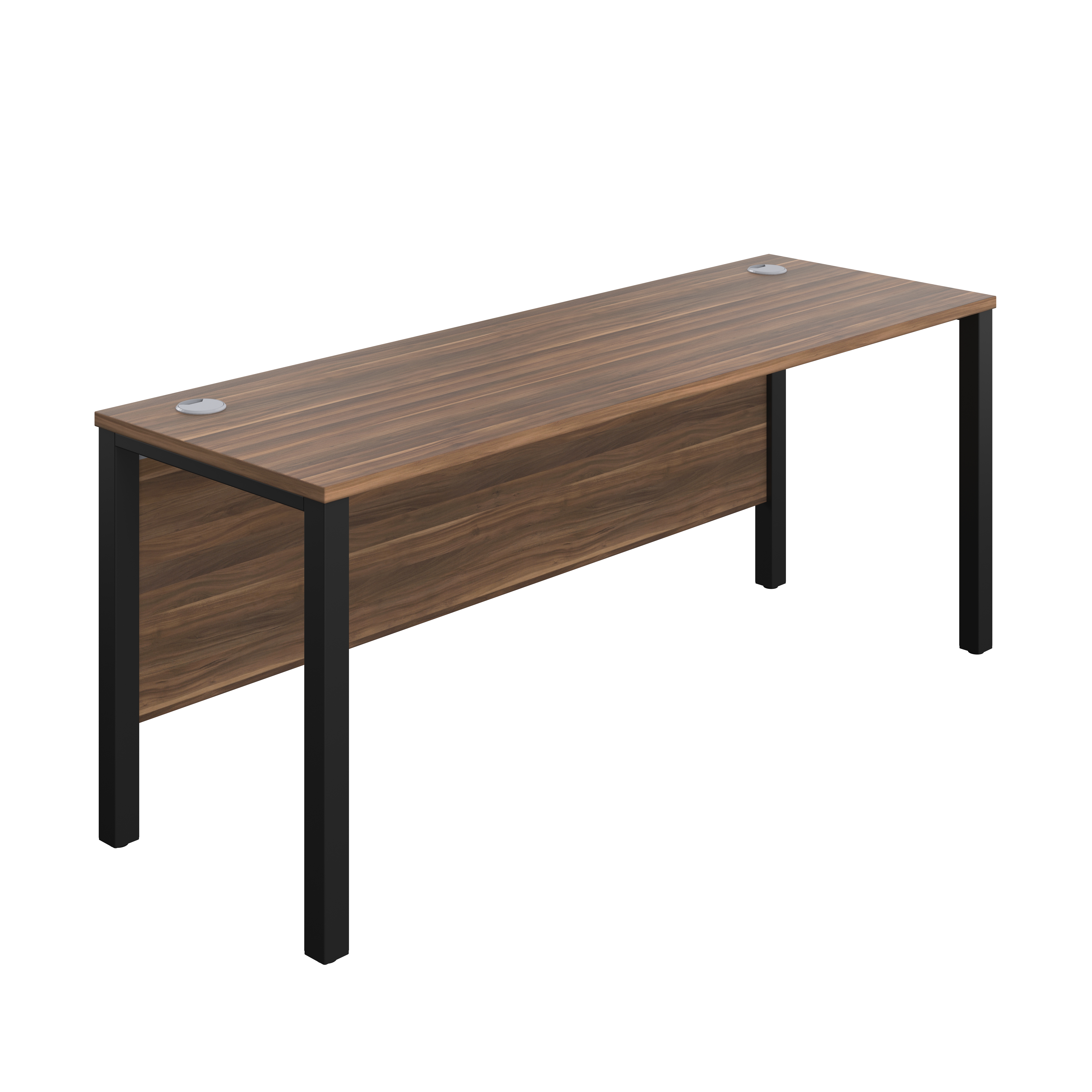 Goal Post Rectangular Desk (FSC) | 1800X600 | Dark Walnut/Black