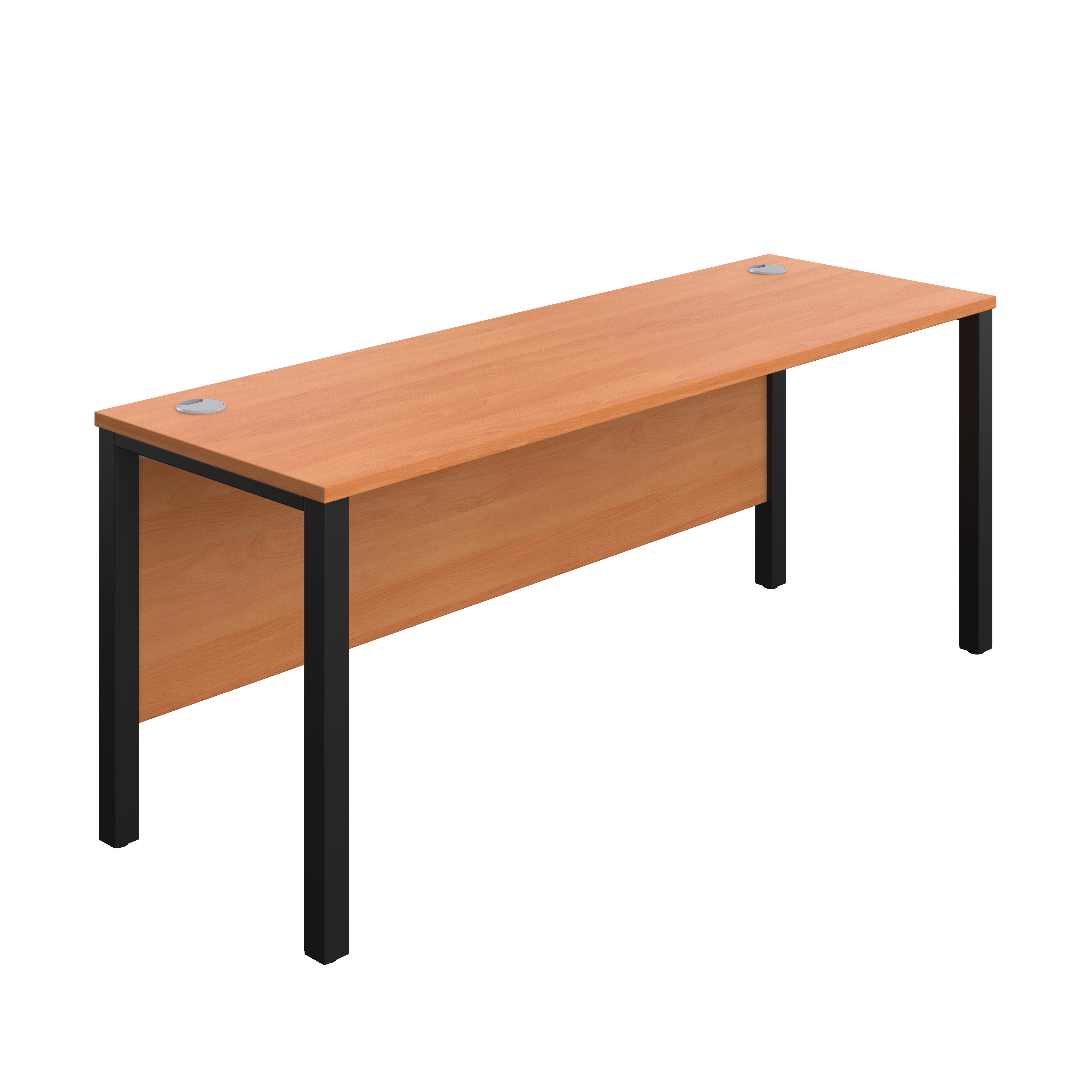 Goal Post Rectangular Desk (FSC) | 1800X600 | Beech/Black