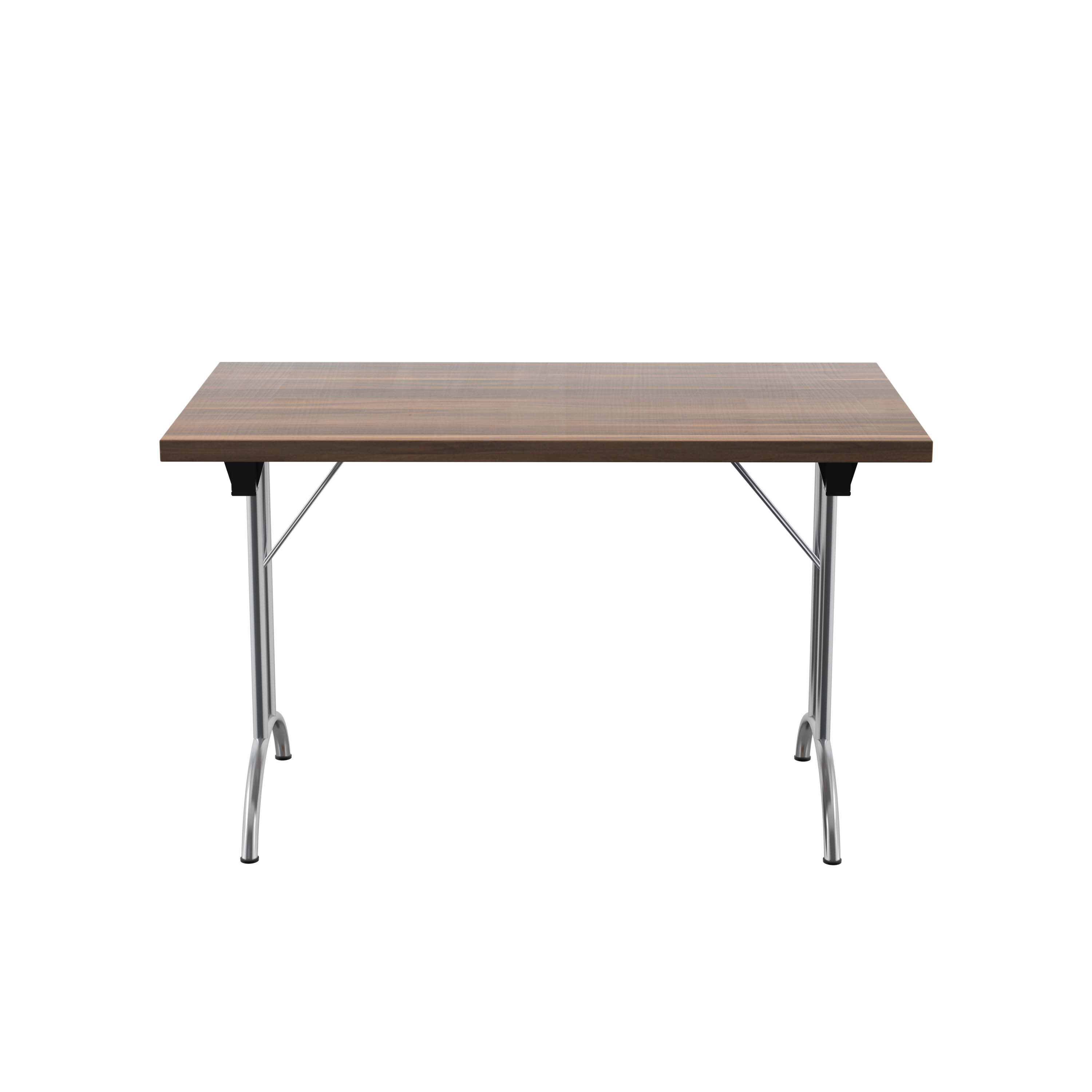 One Union Rectangular Folding Table (FSC) | 1200 X 700 | Dark Walnut/Chrome thumbnail 2