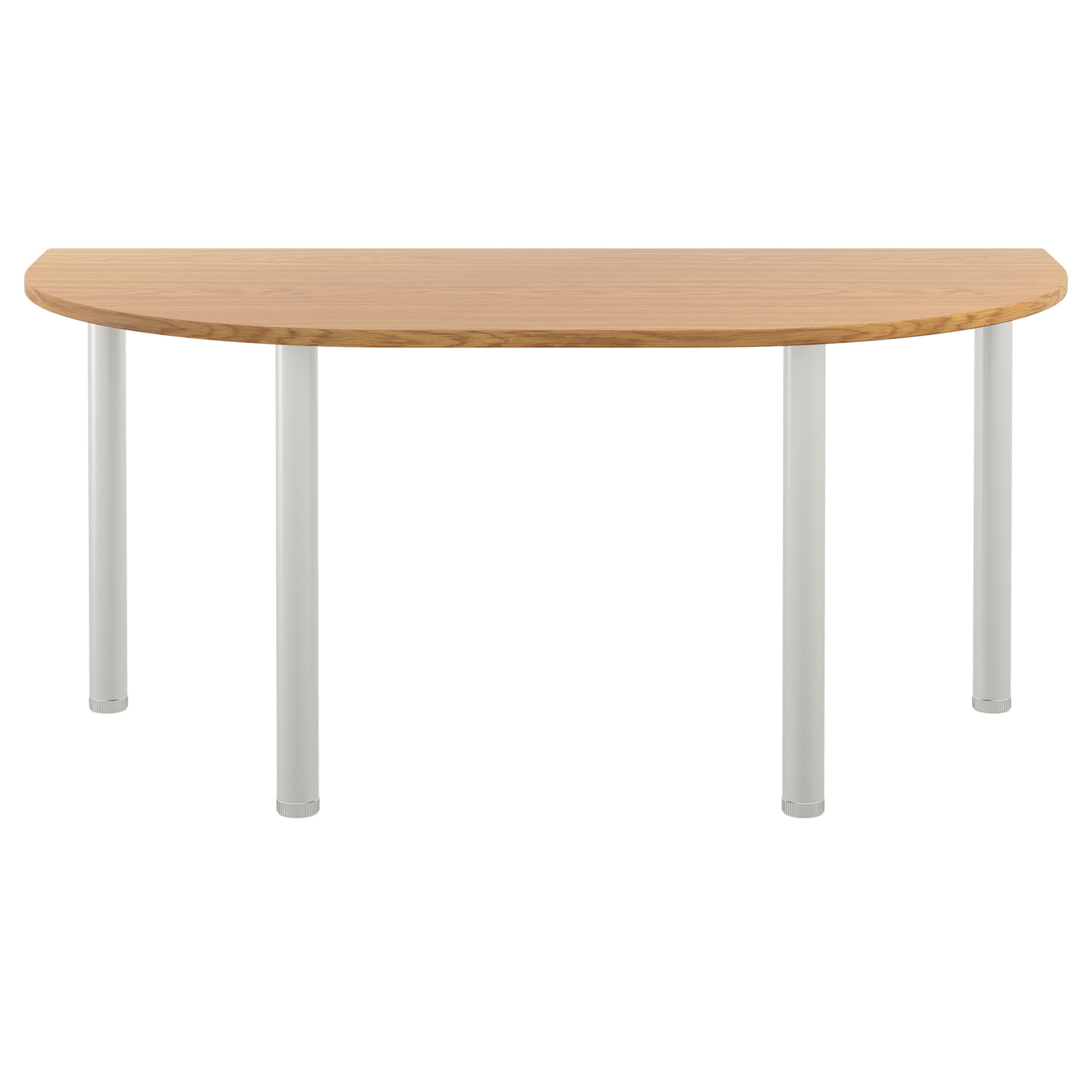One Fraction Plus Rectangular Meeting Table with D-End (FSC) | 1600X800 | Nova Oak/Silver thumbnail 5