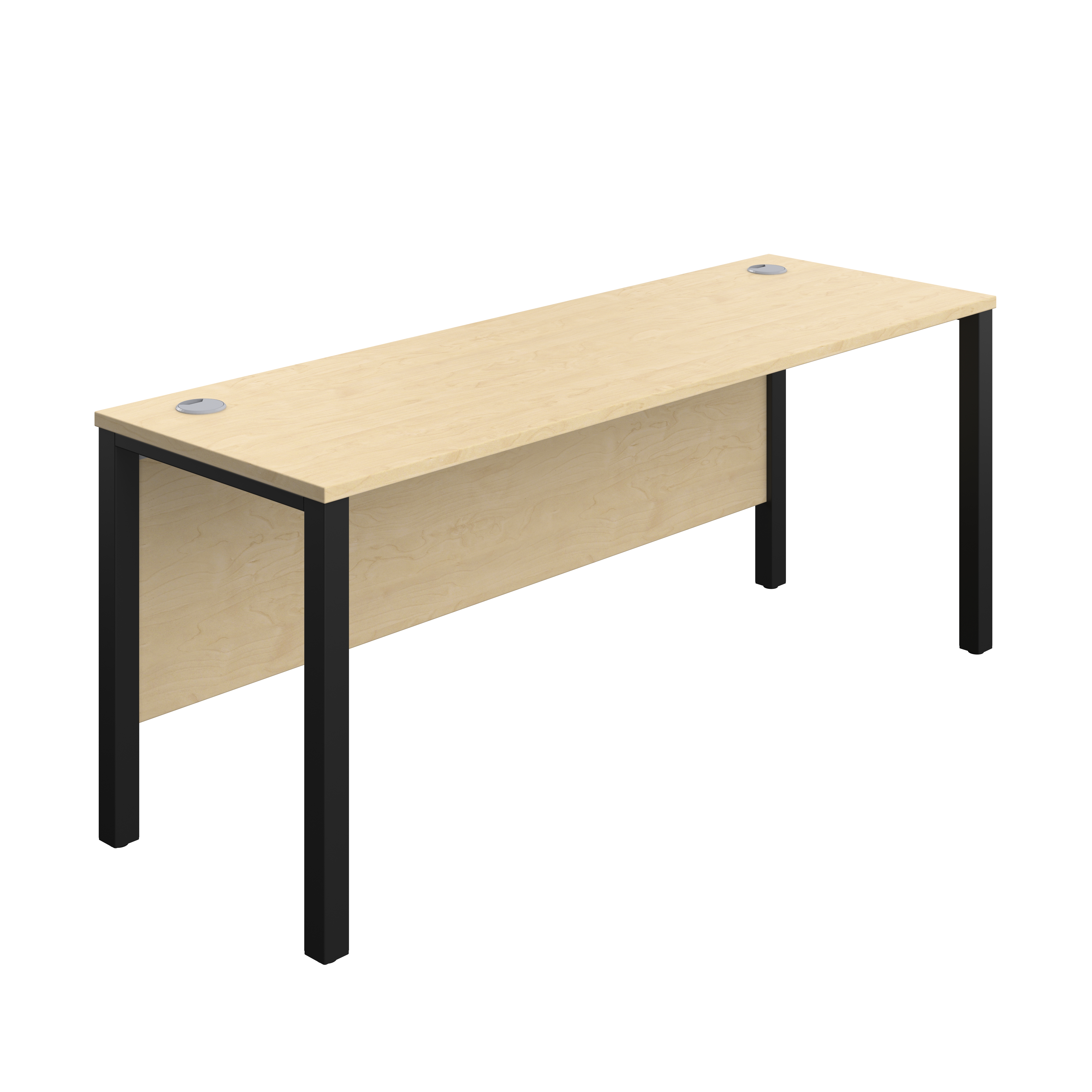 Goal Post Rectangular Desk (FSC) | 1800X600 | Maple/Black