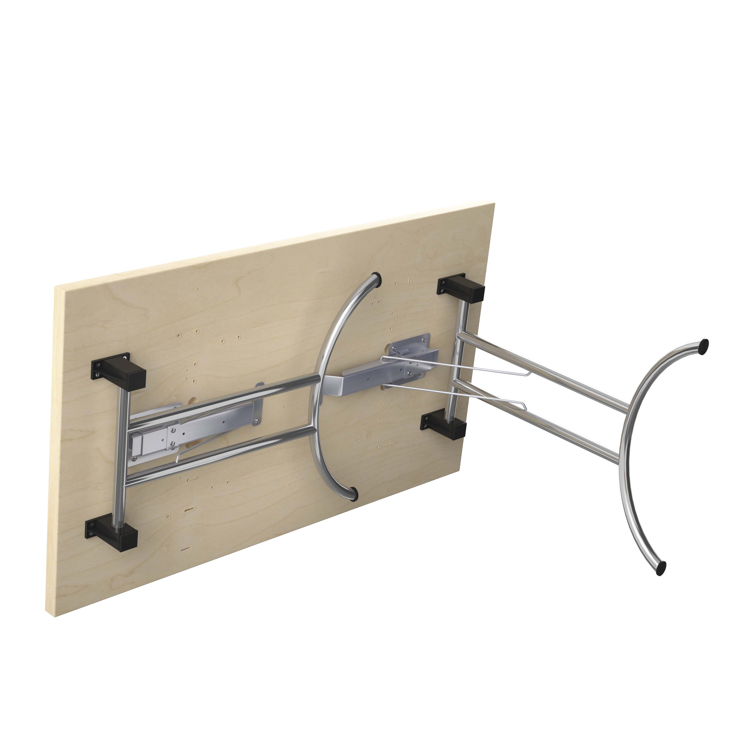 One Union Rectangular Folding Table (FSC) | 1200 X 700 | Maple/Silver thumbnail 4