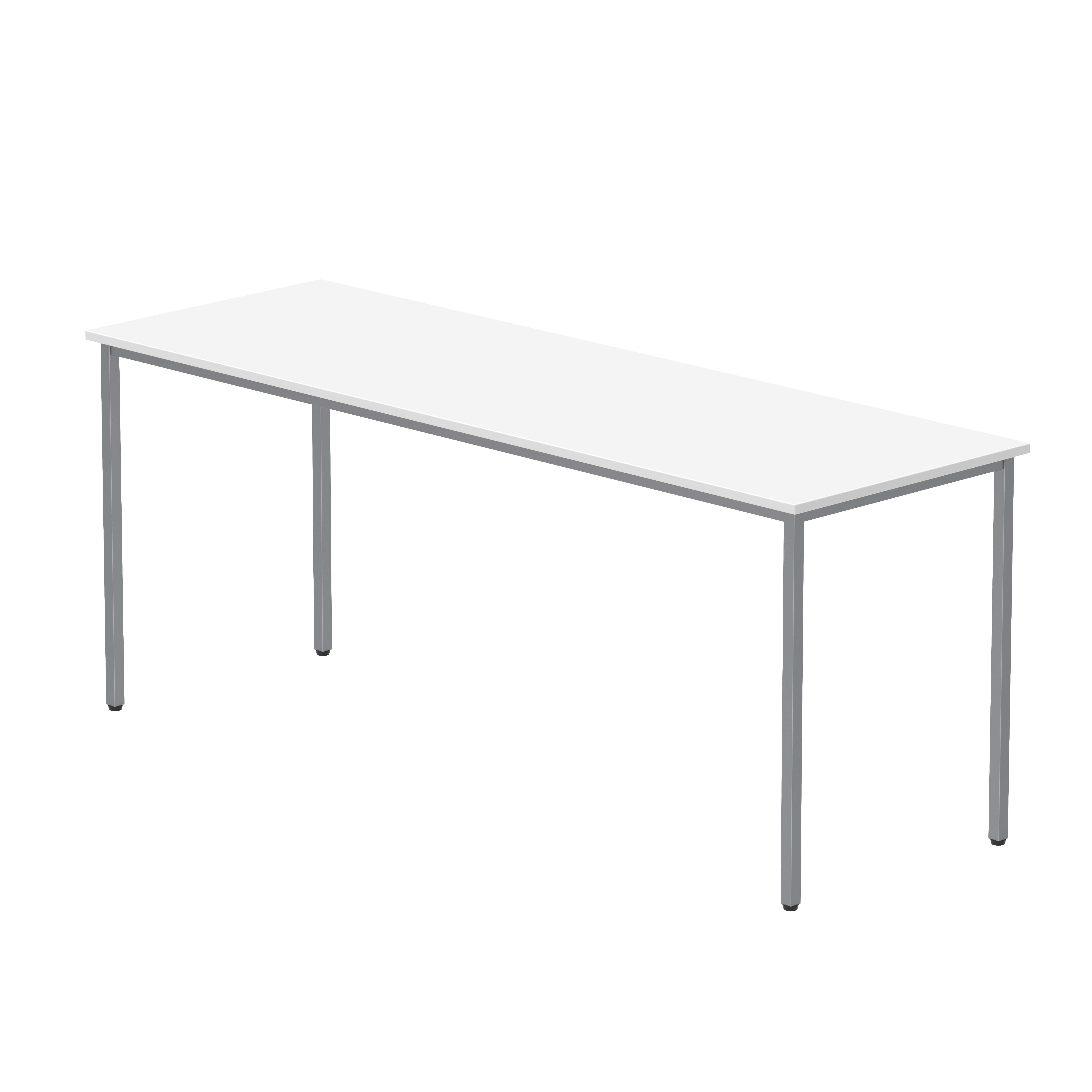 Office Rectangular Multi-Use Table (FSC) | 1800X600 | Arctic White/Silver thumbnail 2