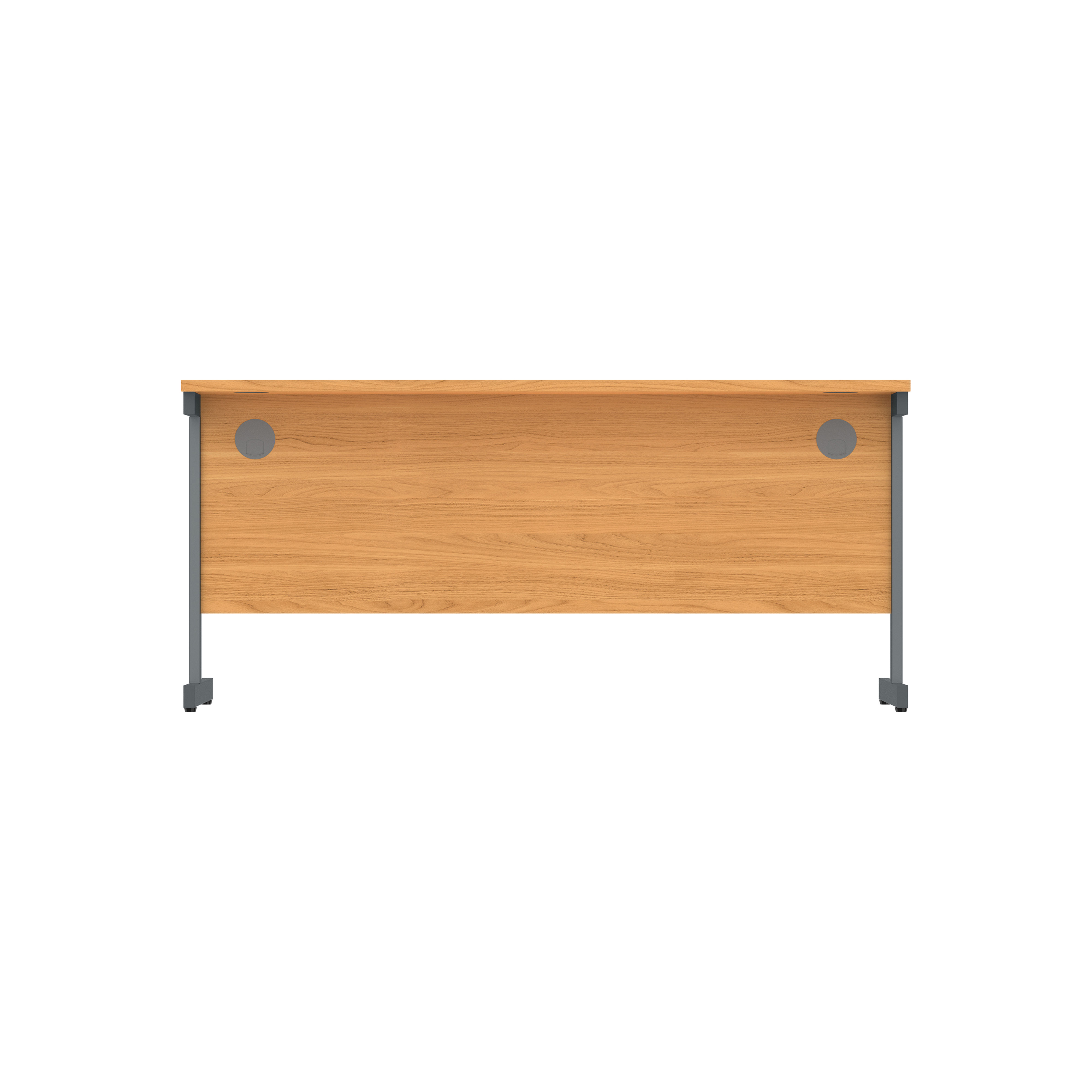 Office Rectangular Desk with Steel Single Upright Cantilever Frame (FSC) | 1600X800 | Norwegian Beech/Graphite thumbnail 4