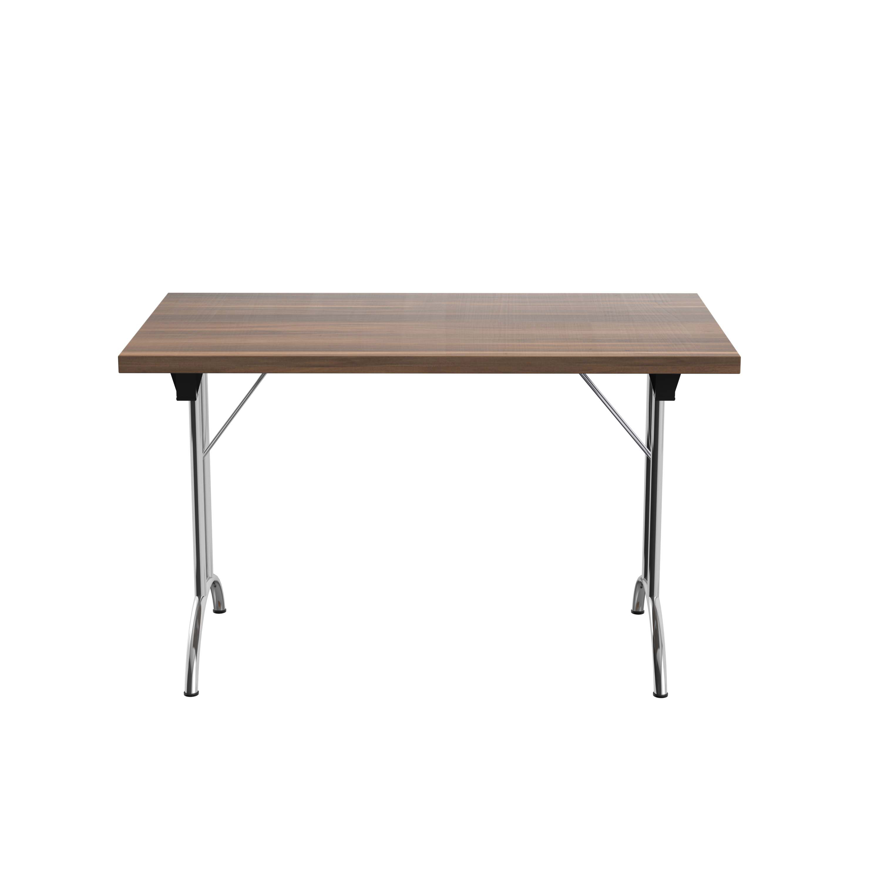 One Union Rectangular Folding Table (FSC) | 1200 X 700 | Dark Walnut/Silver thumbnail 2