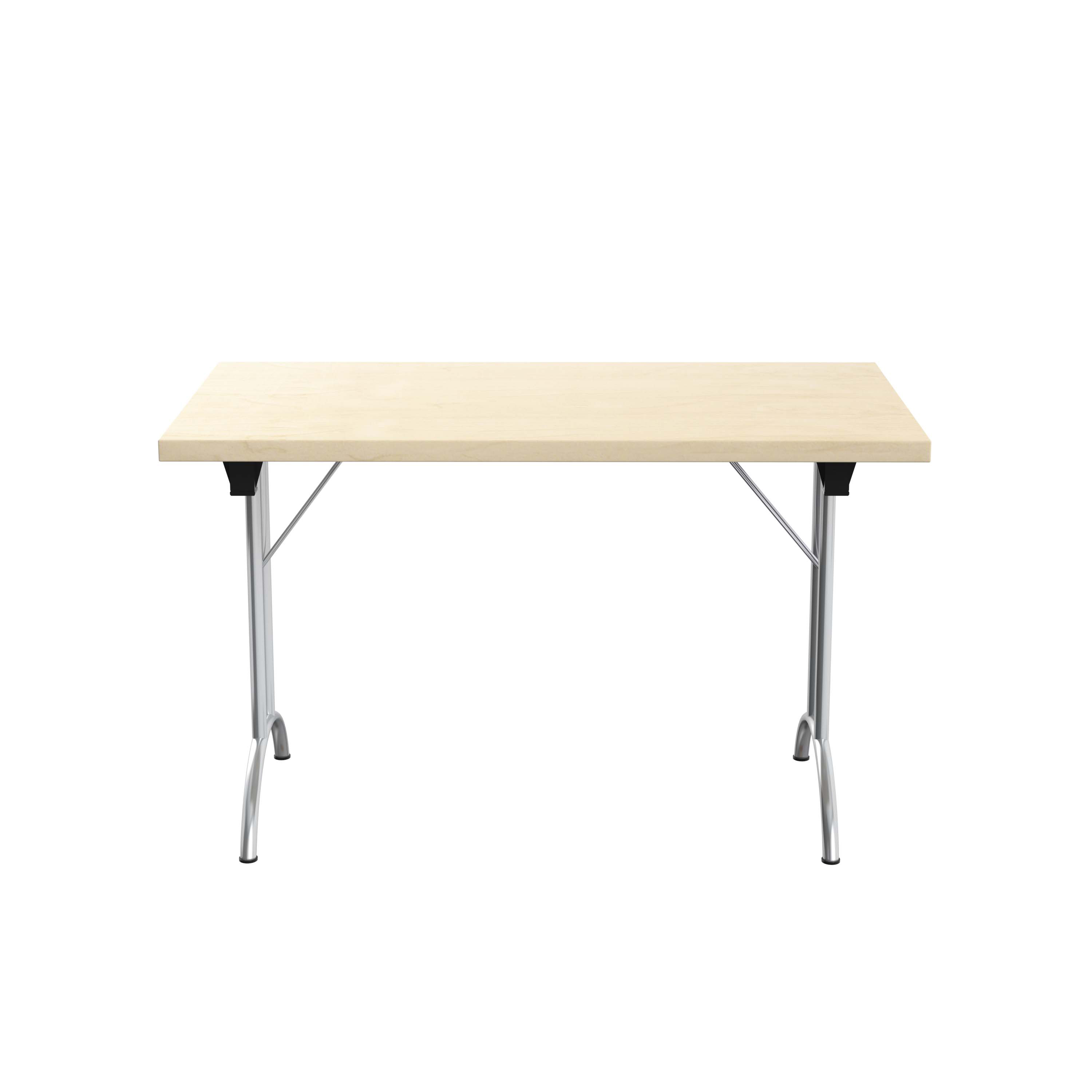 One Union Rectangular Folding Table (FSC) | 1200 X 700 | Maple/Chrome thumbnail 2