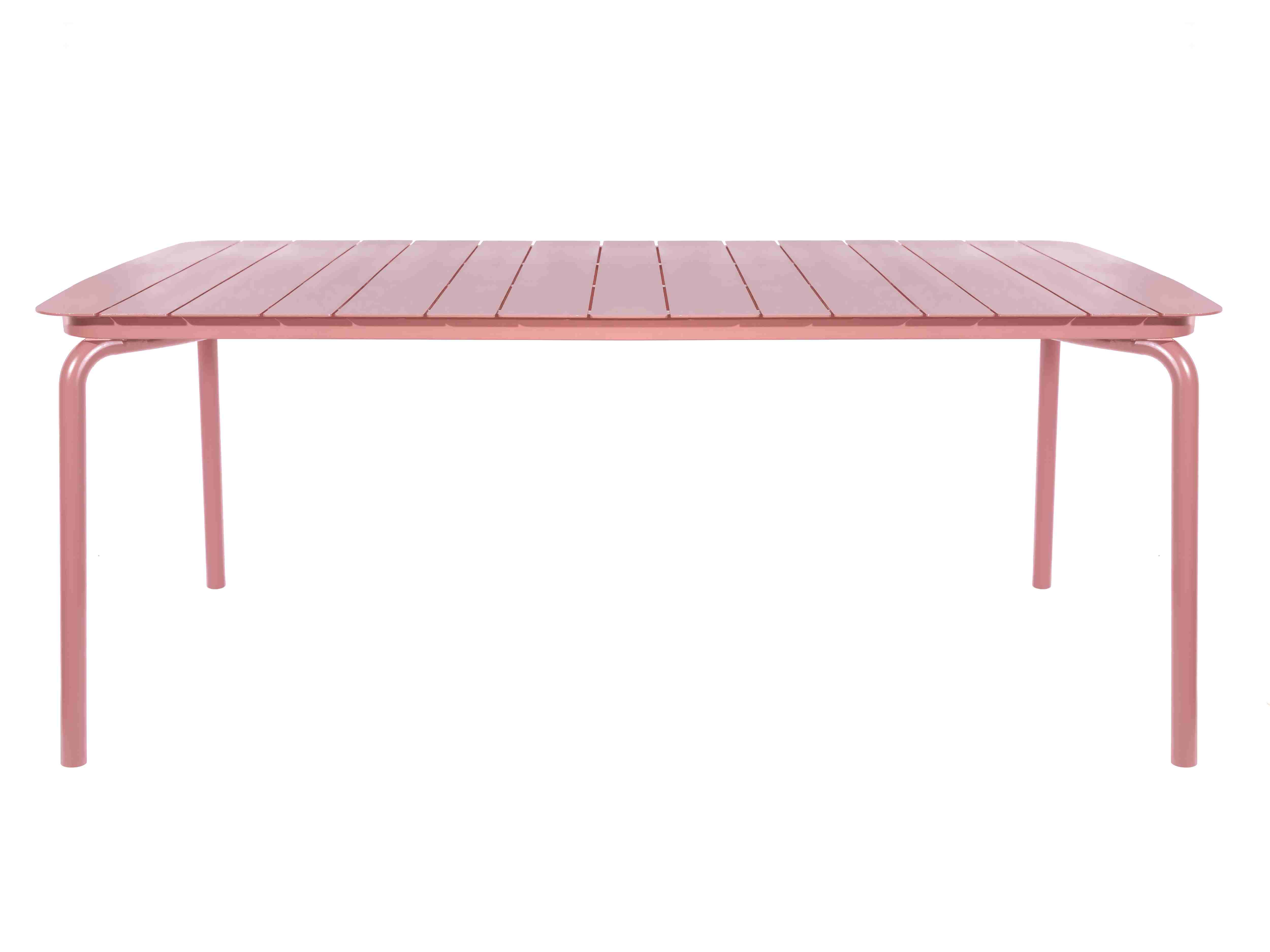 Breeze Aluminium Slatted Table | Rectangular | Brick Dust thumbnail 2