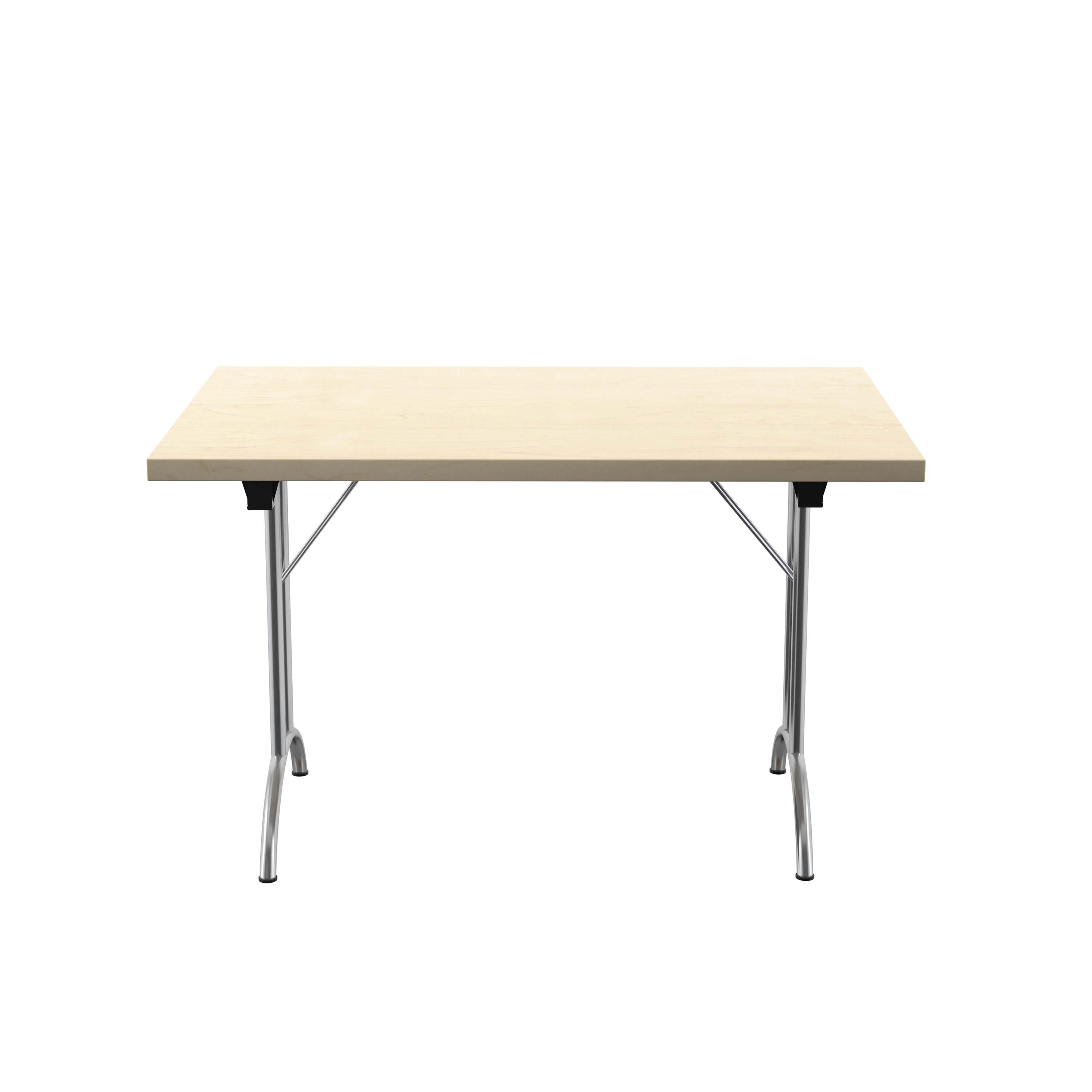 One Union Rectangular Folding Table (FSC) | 1200 X 800 | Maple/Chrome thumbnail 2