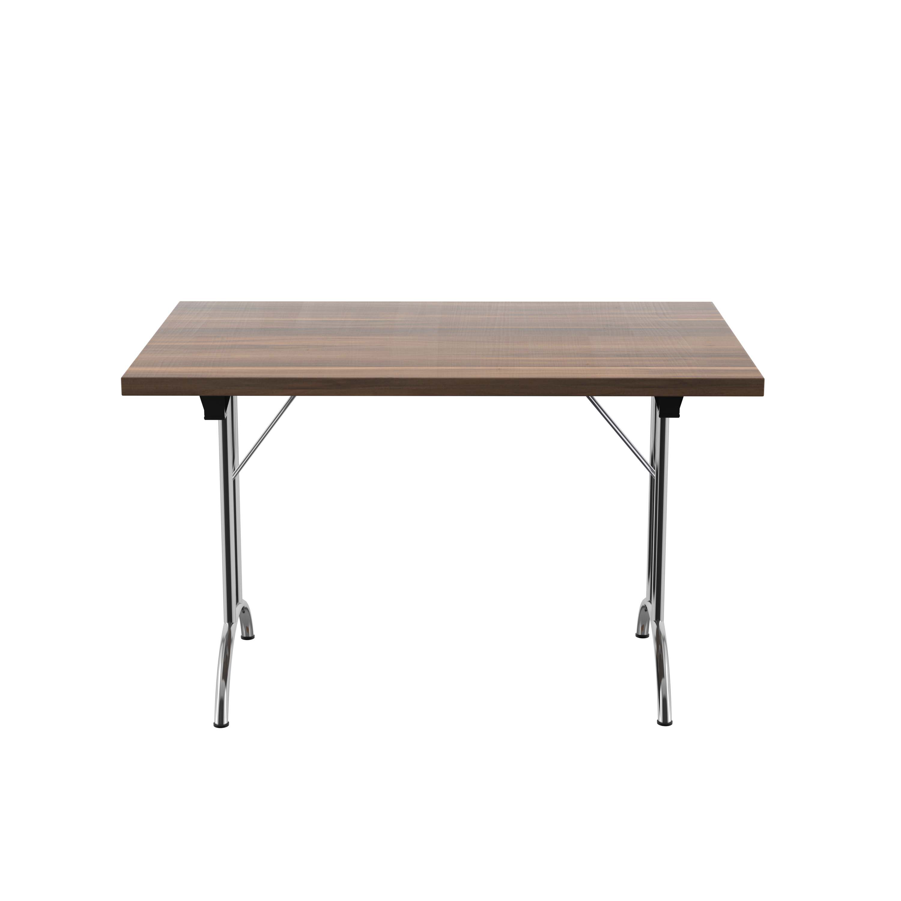 One Union Rectangular Folding Table (FSC) | 1200 X 800 | Dark Walnut/Silver thumbnail 2
