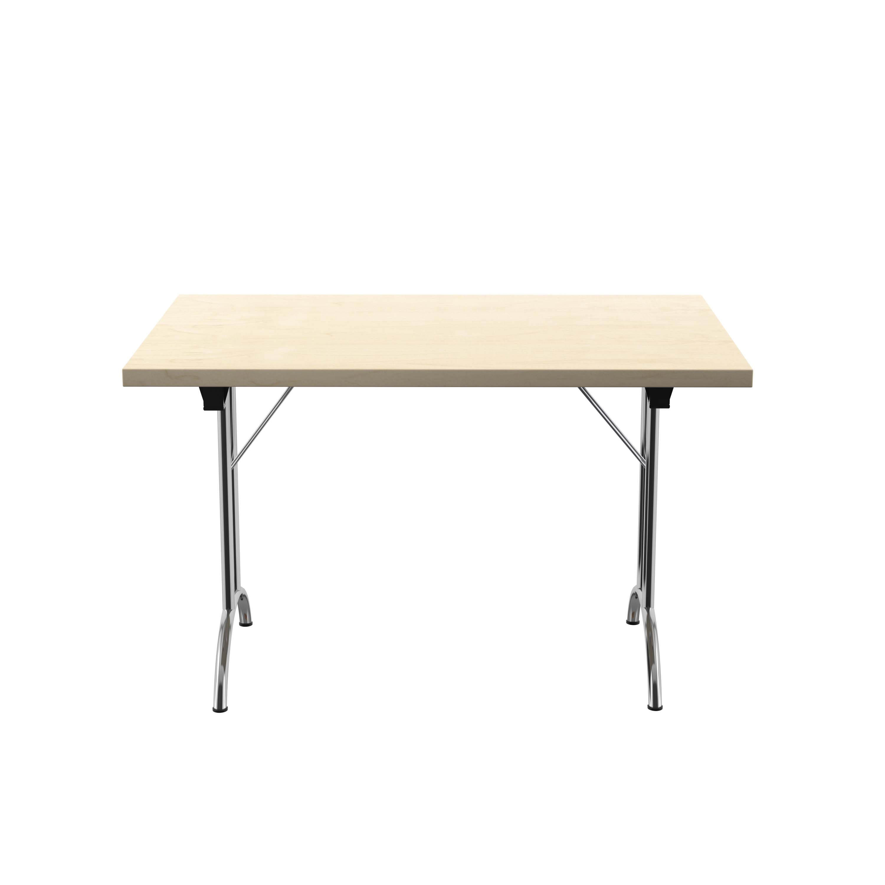 One Union Rectangular Folding Table (FSC) | 1200 X 800 | Maple/Silver thumbnail 2