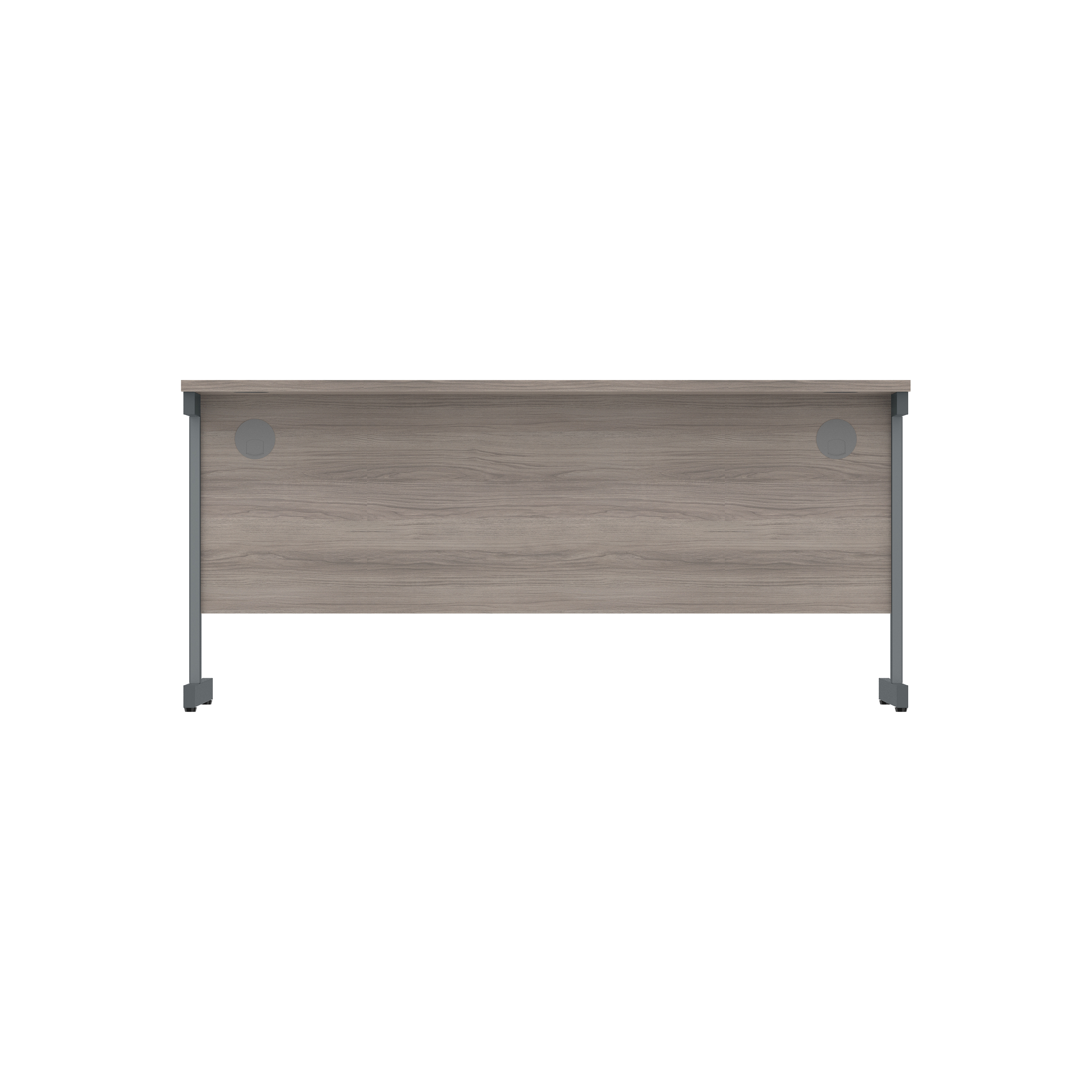 Office Rectangular Desk with Steel Single Upright Cantilever Frame (FSC) | 1600X800 | Alaskan Grey Oak/Graphite thumbnail 4