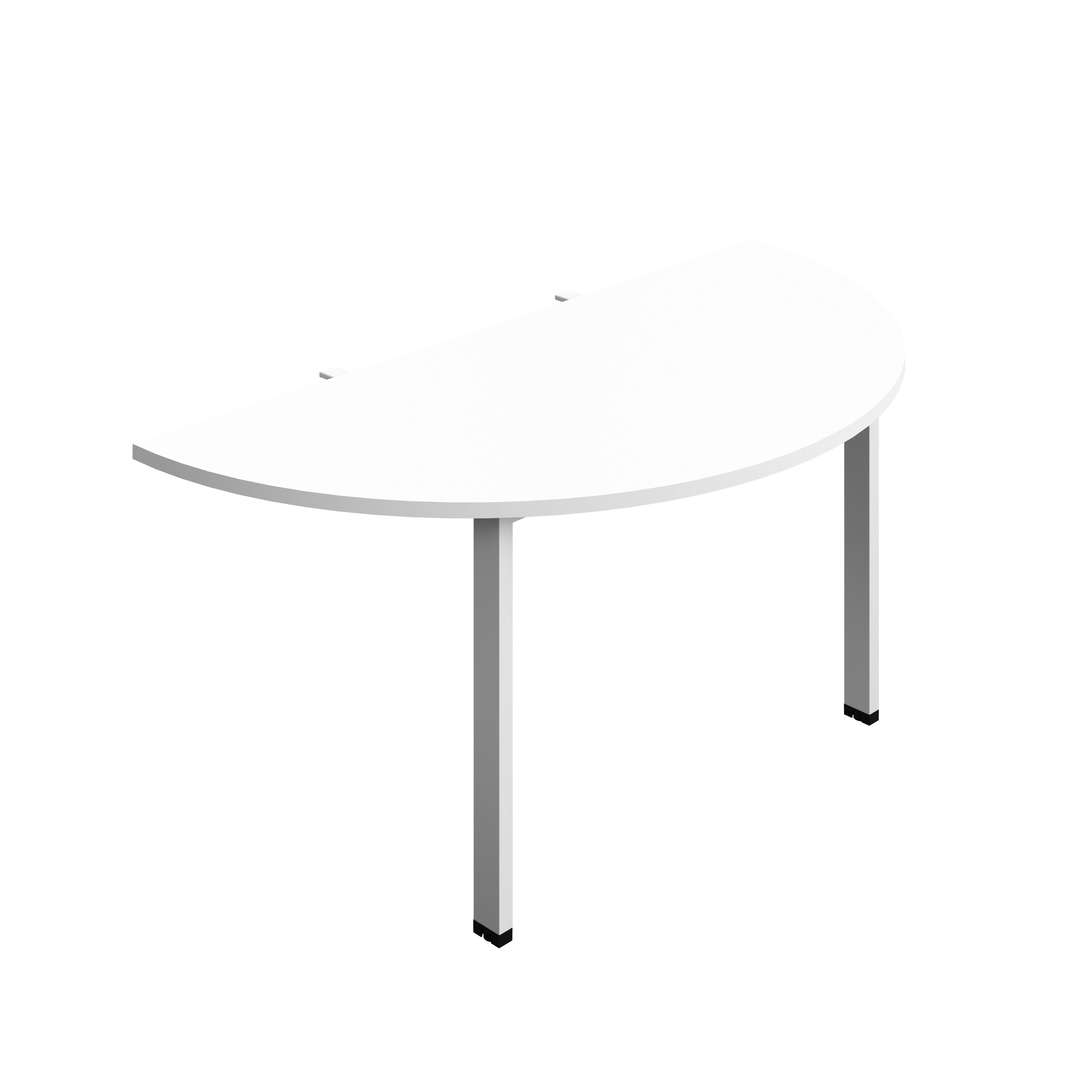 Synergy Screen Depth D-End Single Person Bench : Goal Post Leg : 1400 | 800 | White/White