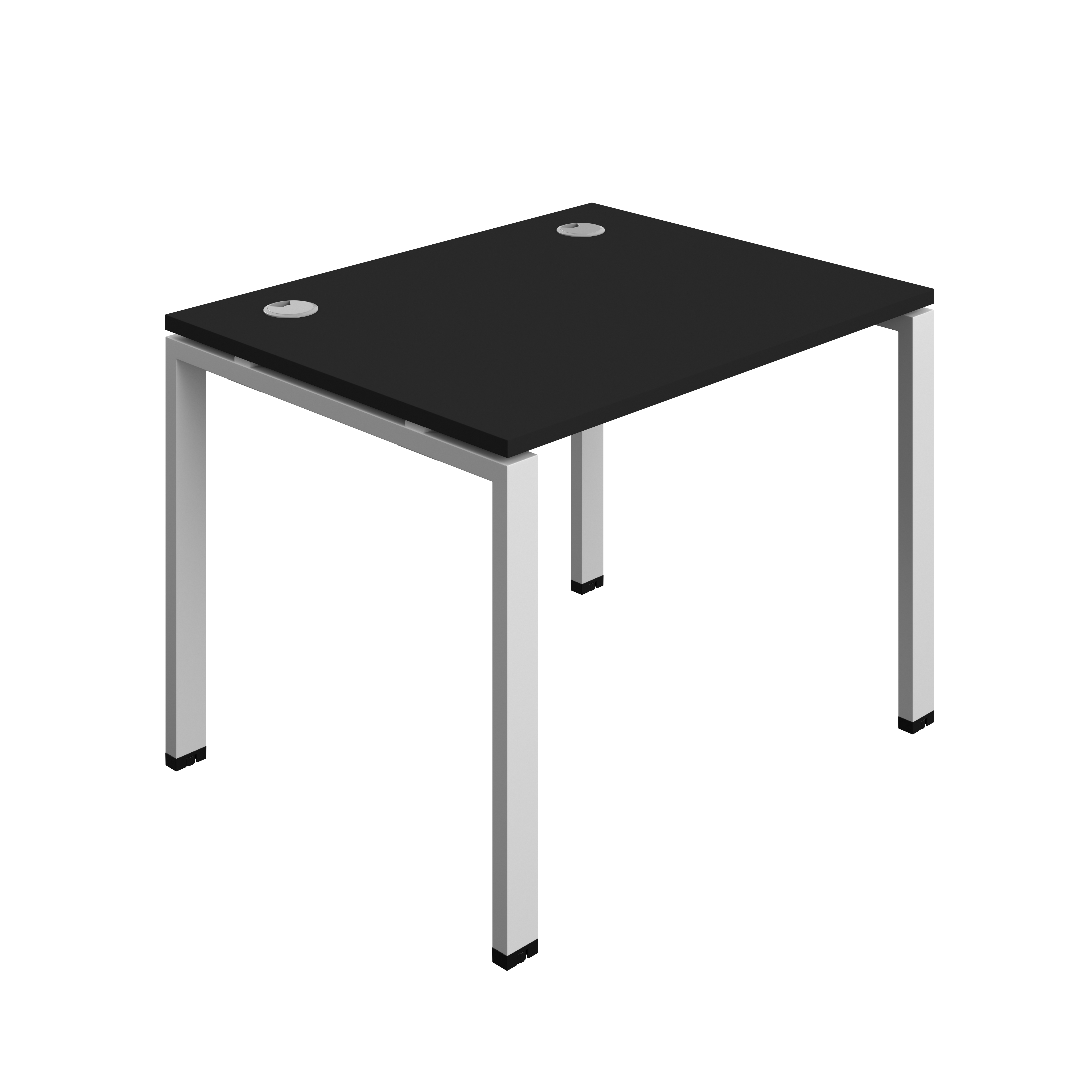 Synergy Bench with Cable Ports: 1 Person (FSC) : Goal Post Leg : 1000 | 800 | Black/Silver