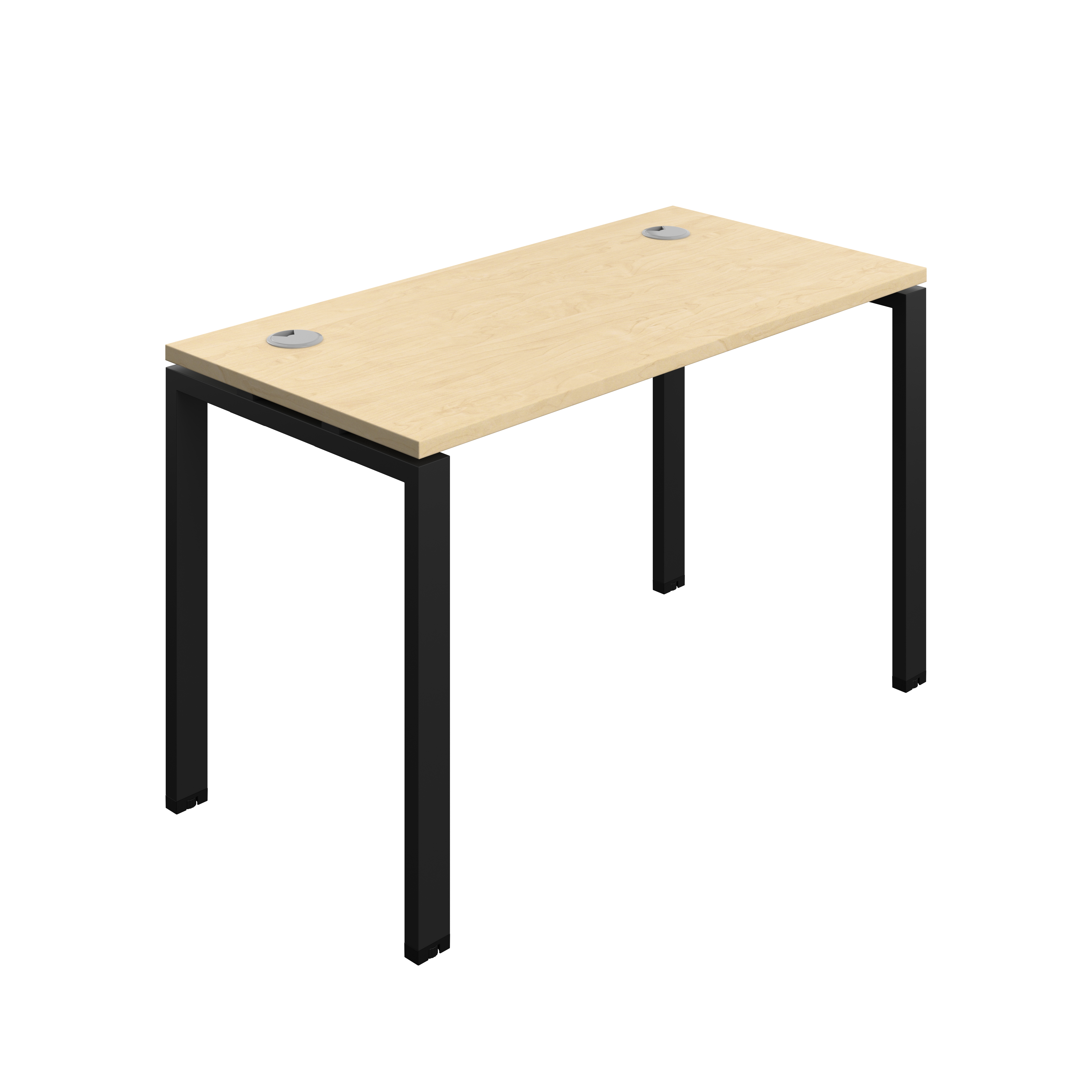 Synergy Bench with Cable Ports: 1 Person (FSC) : Goal Post Leg : 1200 | 600 | Maple/Black