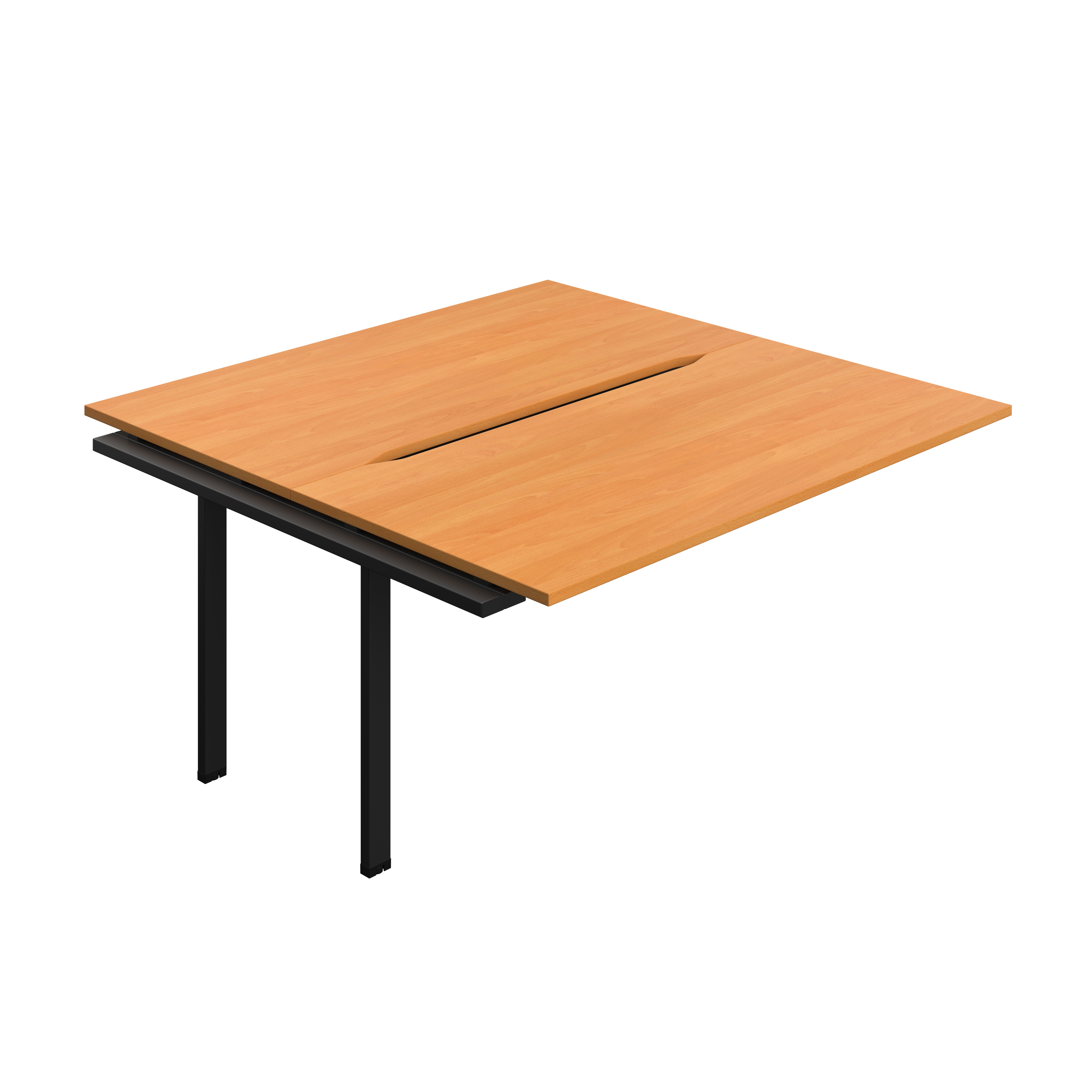 Synergy Bench Extension with Cut Out: 2 Person (FSC) : 1600 | 800 | Beech/Black